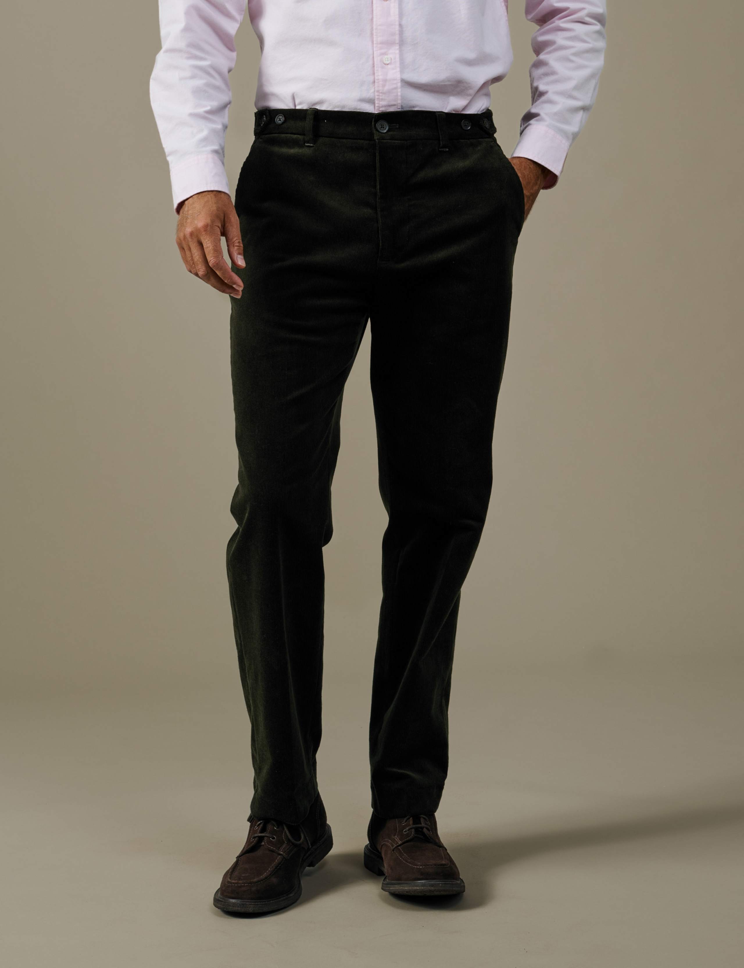 Tailored Fit Cotton Rich Textured Suit Trousers