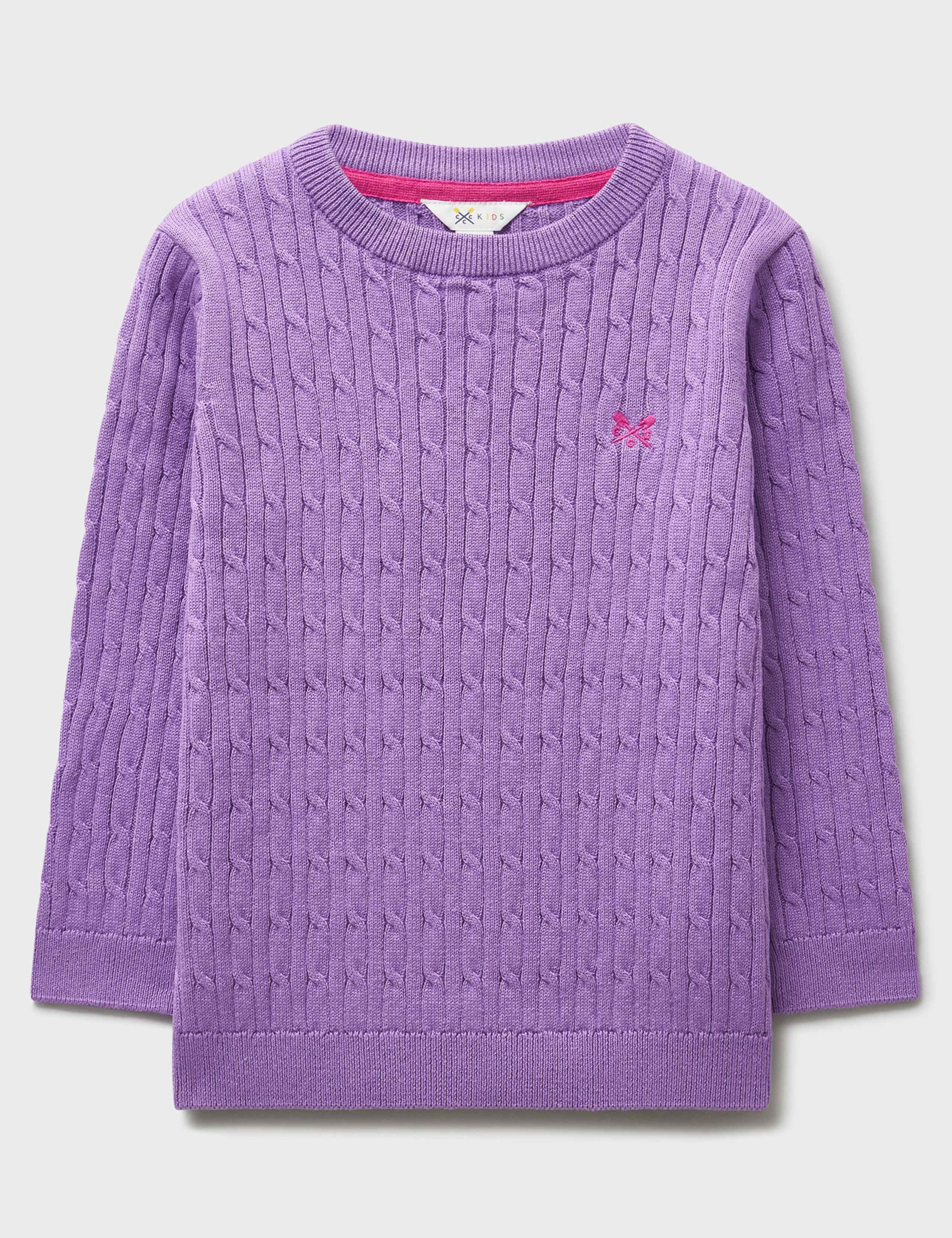 Pure Cotton Cable Knit Jumper (3-12 Yrs)