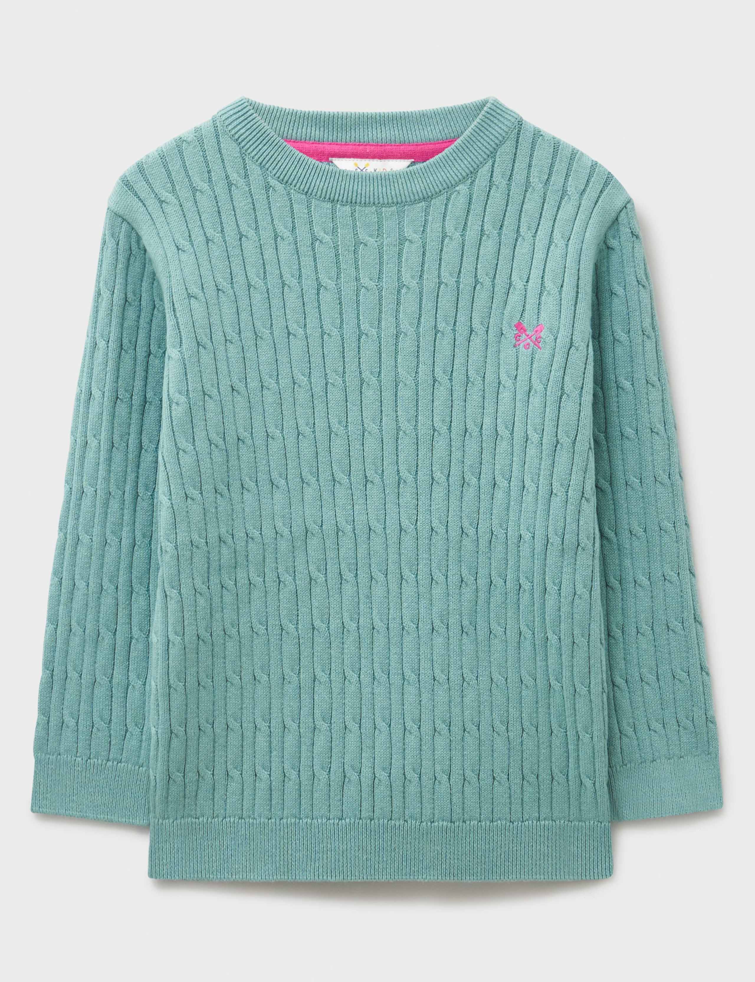 Pure Cotton Cable Knit Jumper (3-12 Yrs)
