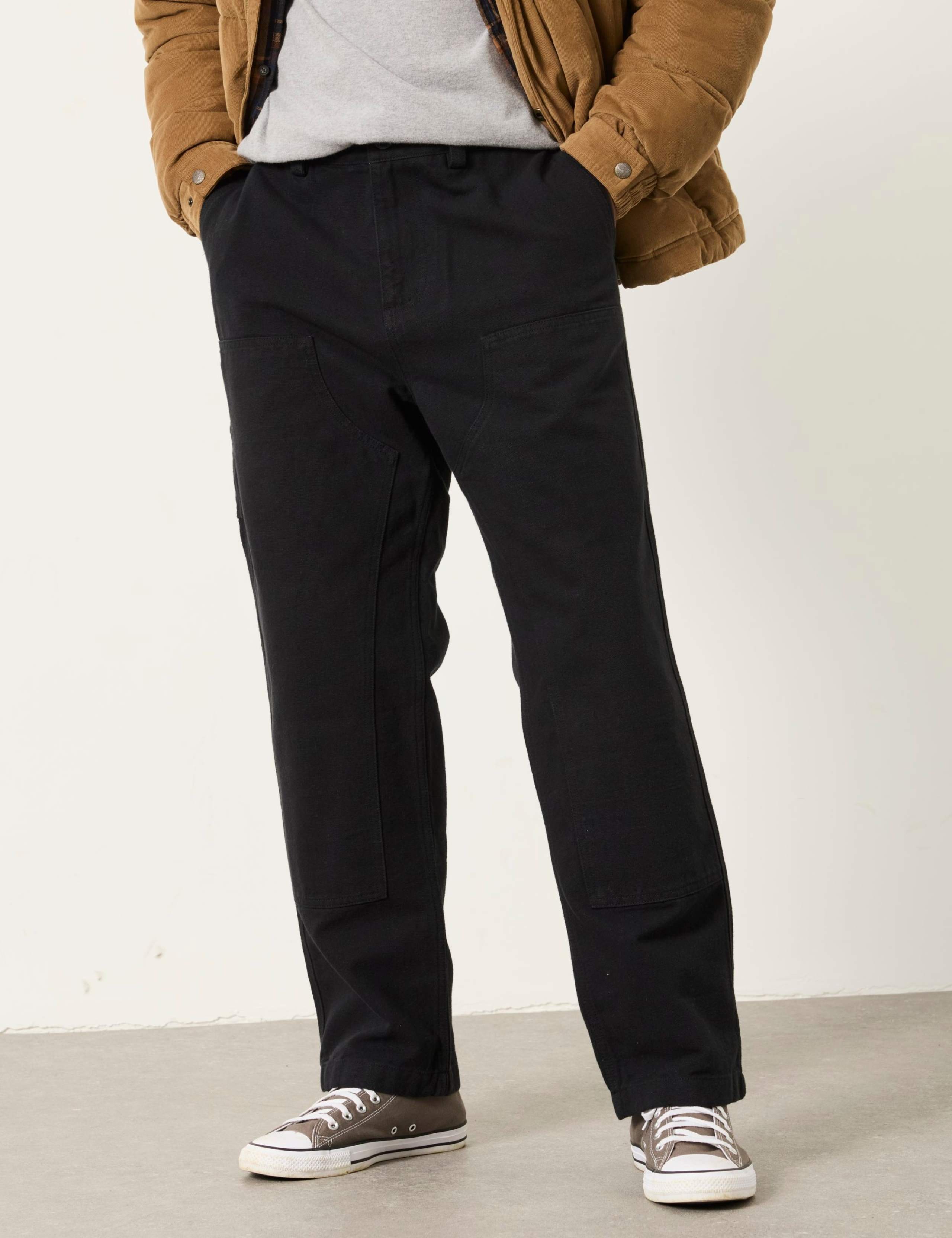 Regular Fit Pure Cotton Flat Front Trousers