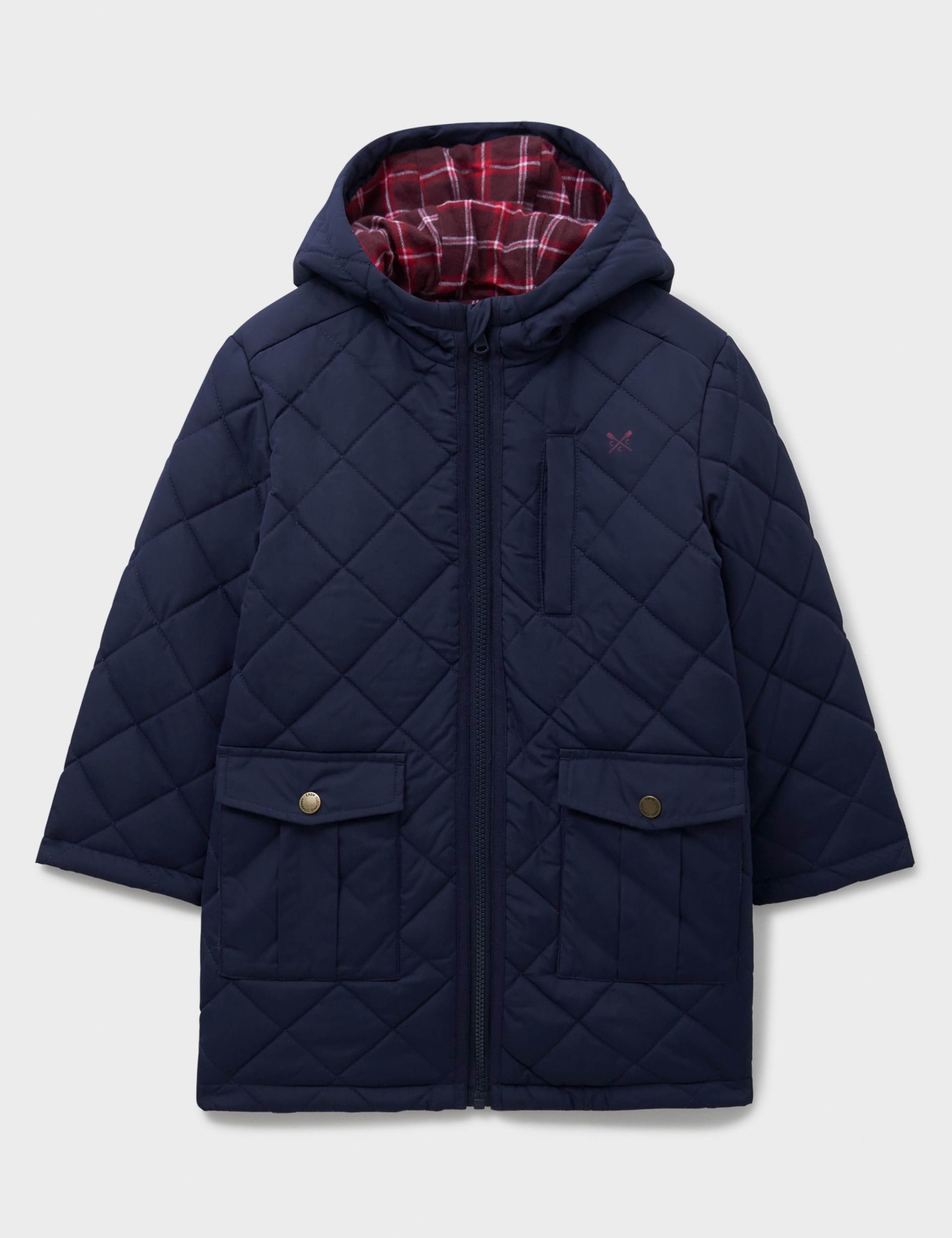 Quilted Showerproof Hooded Coat (3-12 Yrs)
