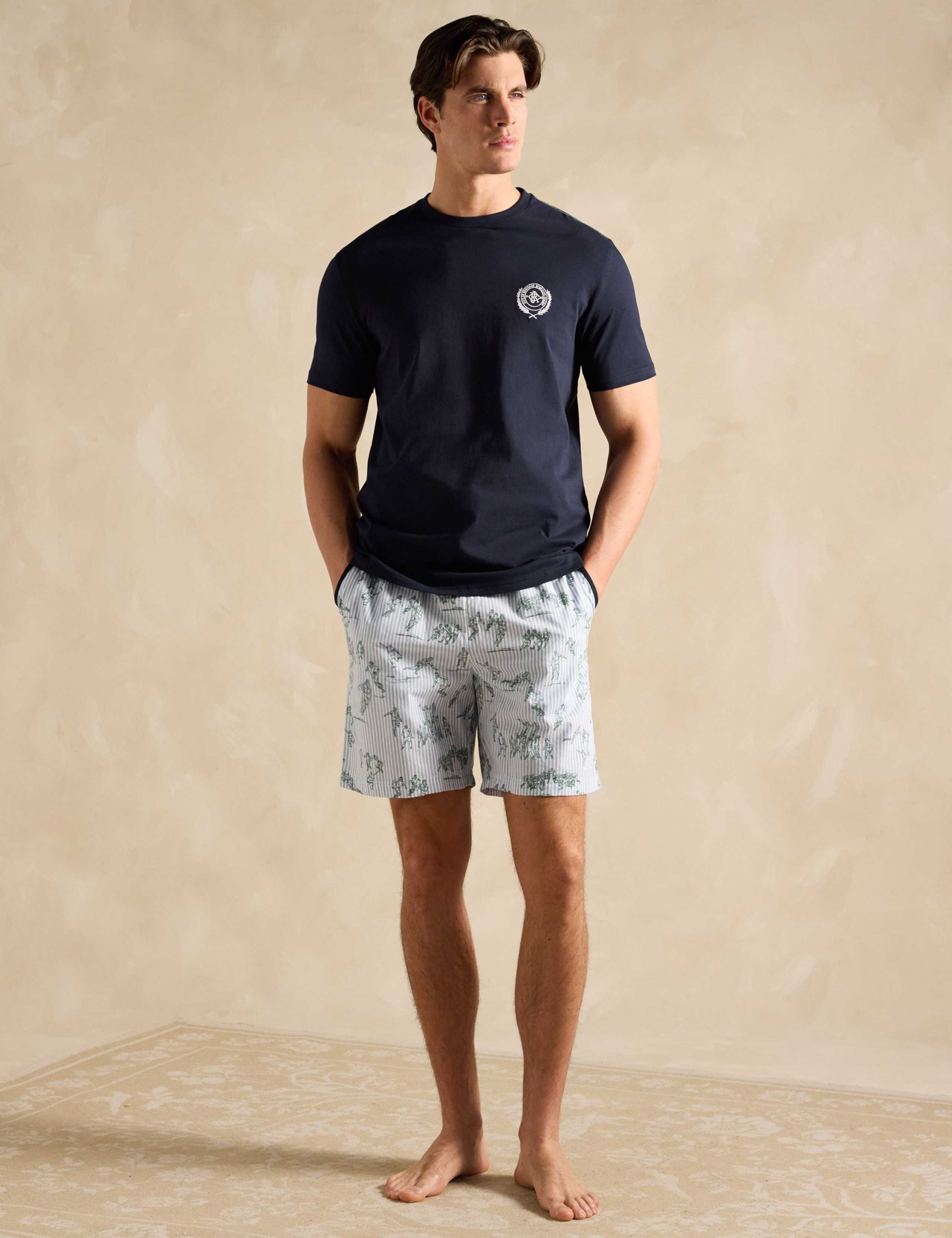 Pure Cotton Rugby Print Pyjama Set
