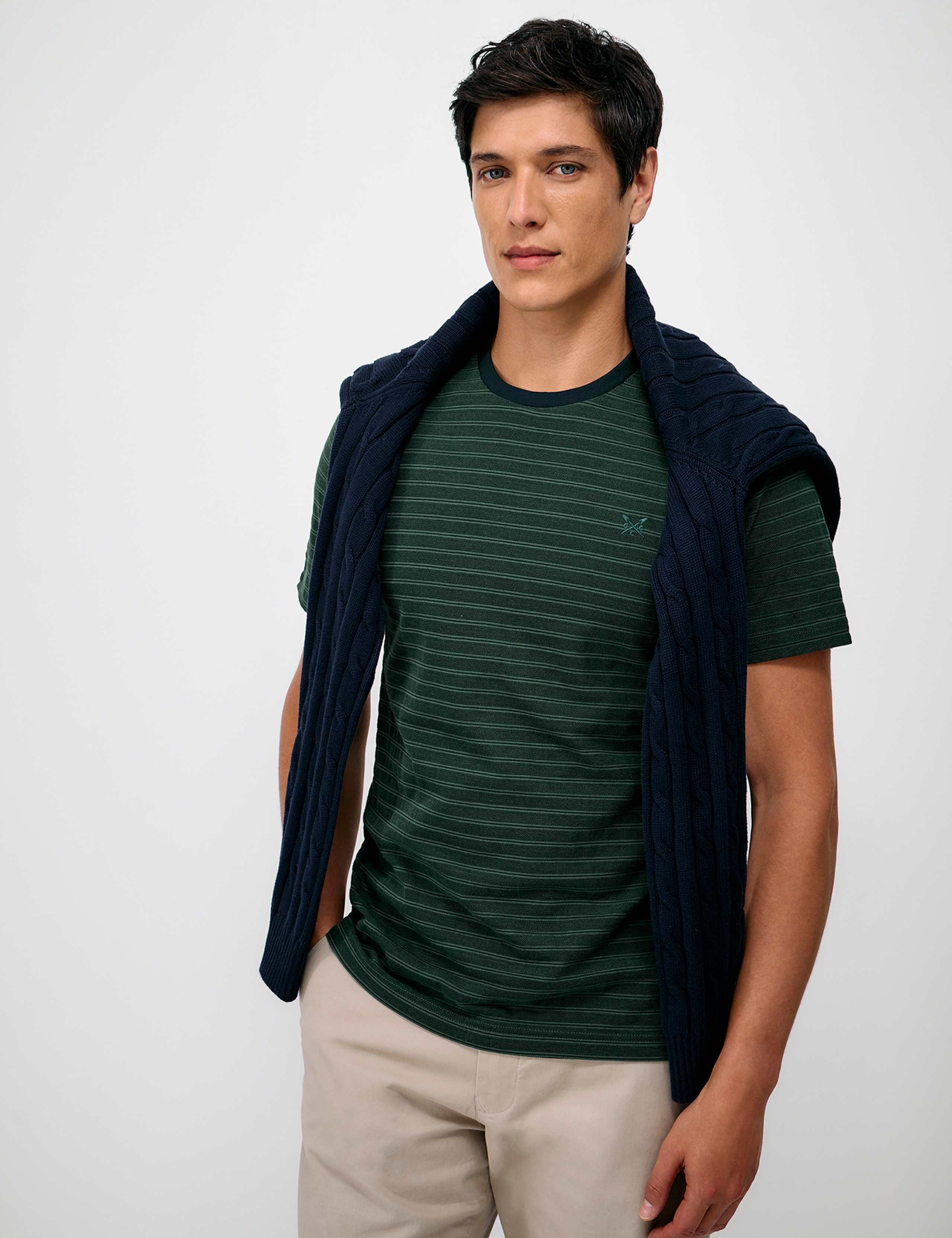 Pure Cotton Striped Short Sleeve T-Shirt