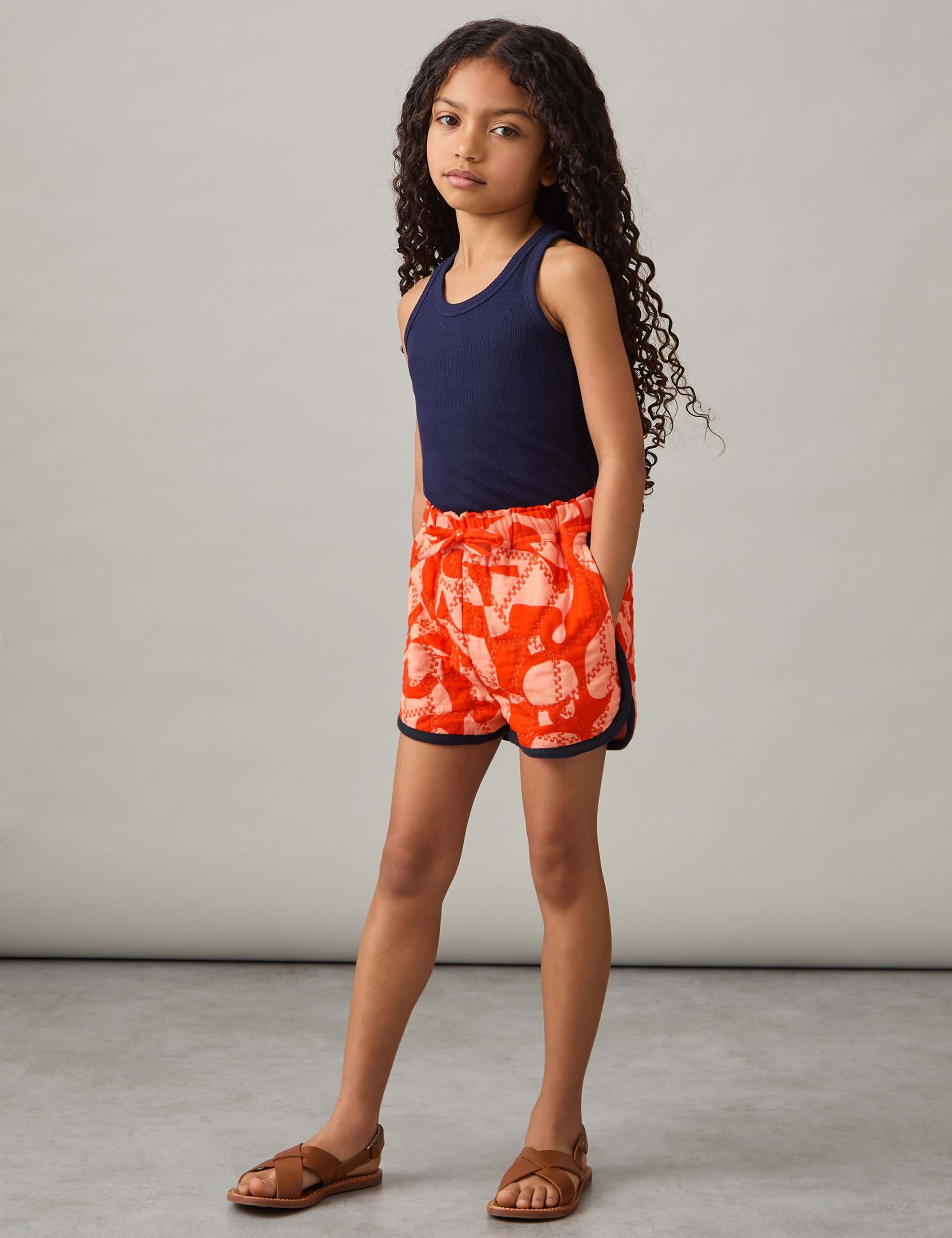 Pure Cotton Printed Shorts (4-14 Yrs)