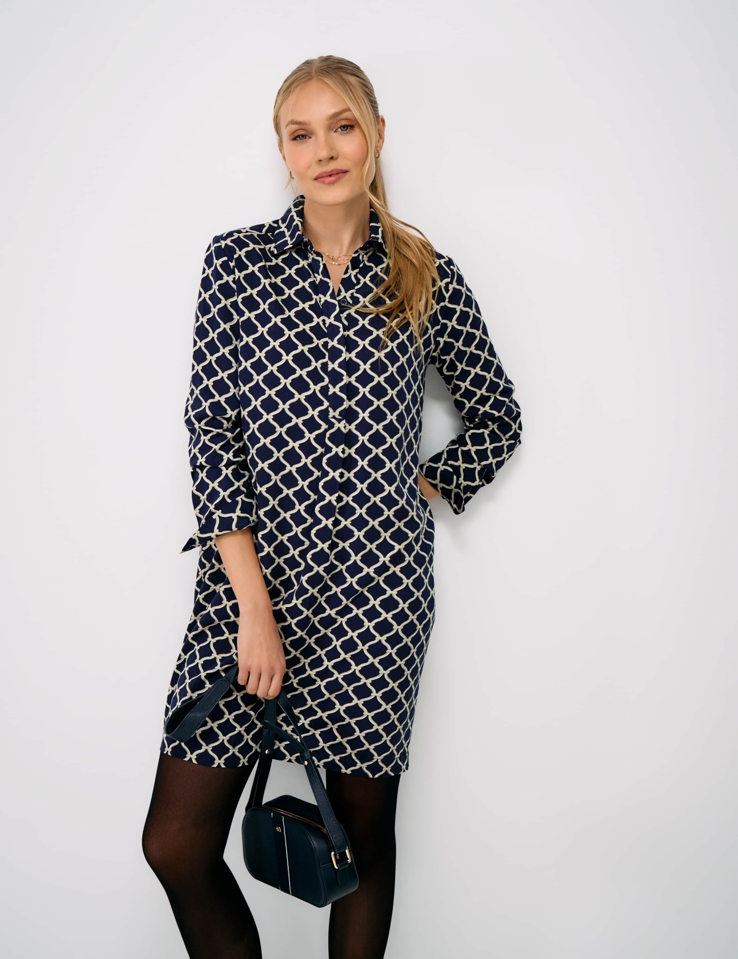 Button Through Mini Shirt Dress