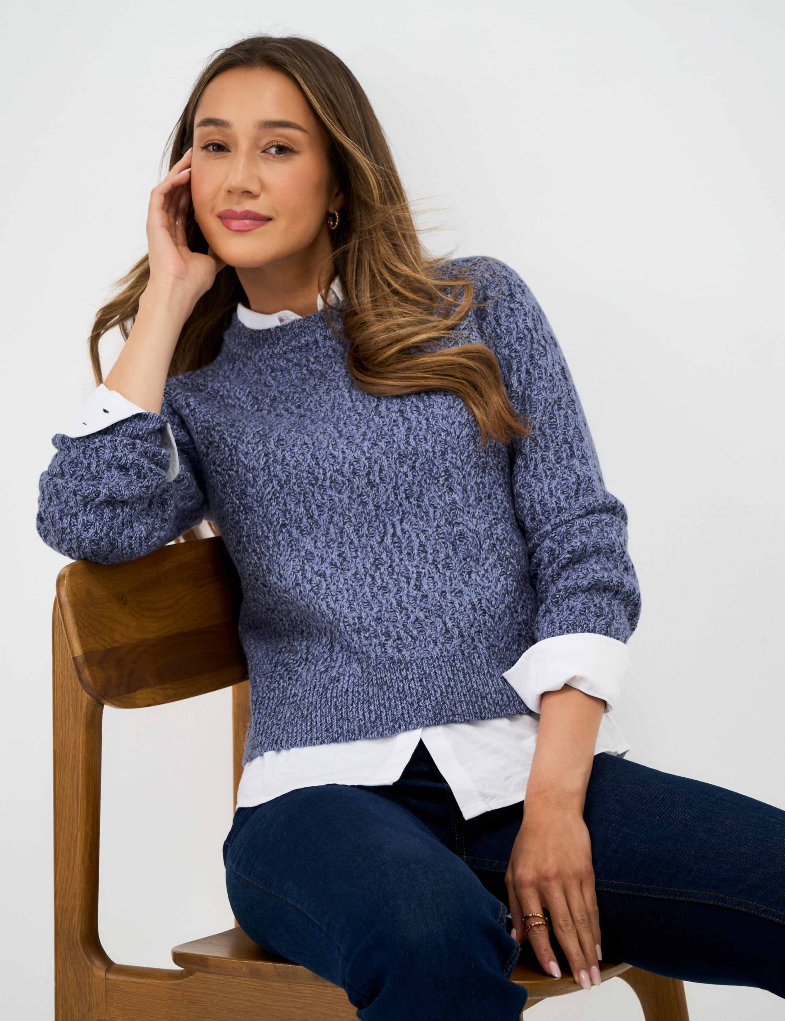 Cable Knit Crew Neck Jumper