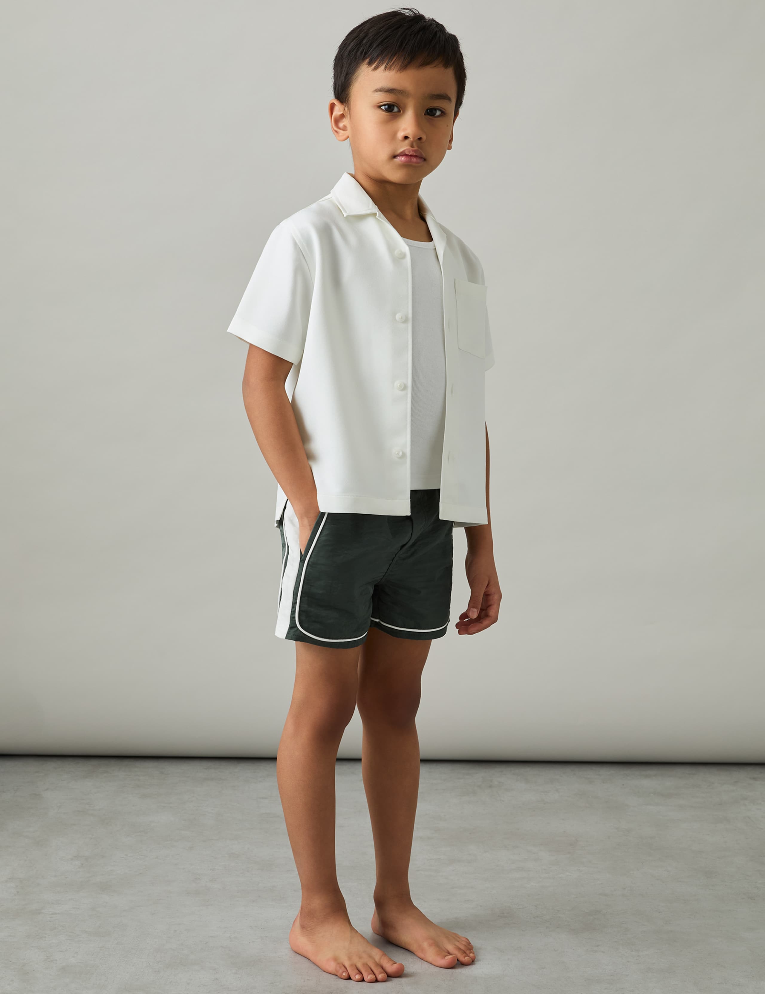 Contrast Side Stripe Swim Shorts (3-14 Yrs)