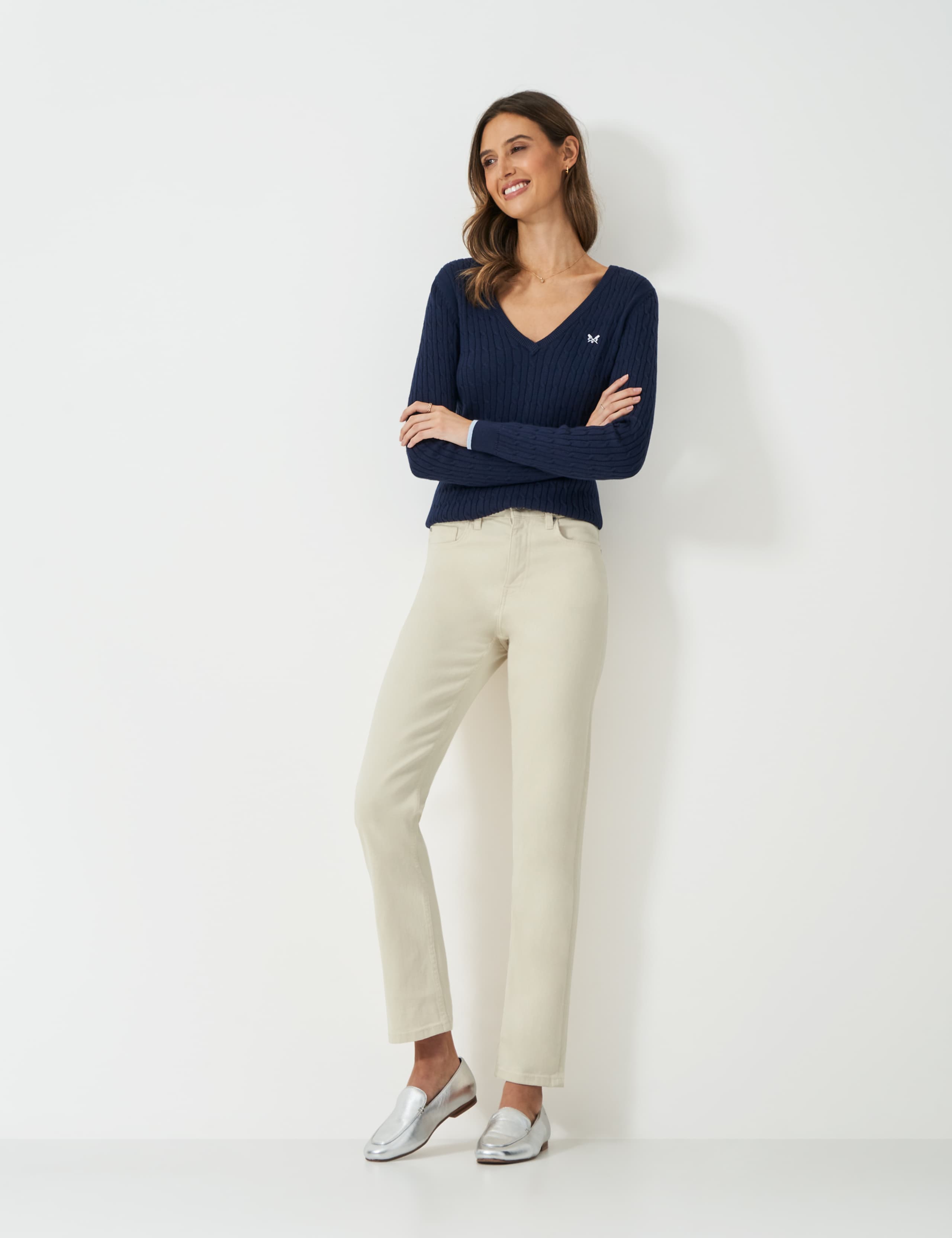 High Waisted Straight Leg Jeans
