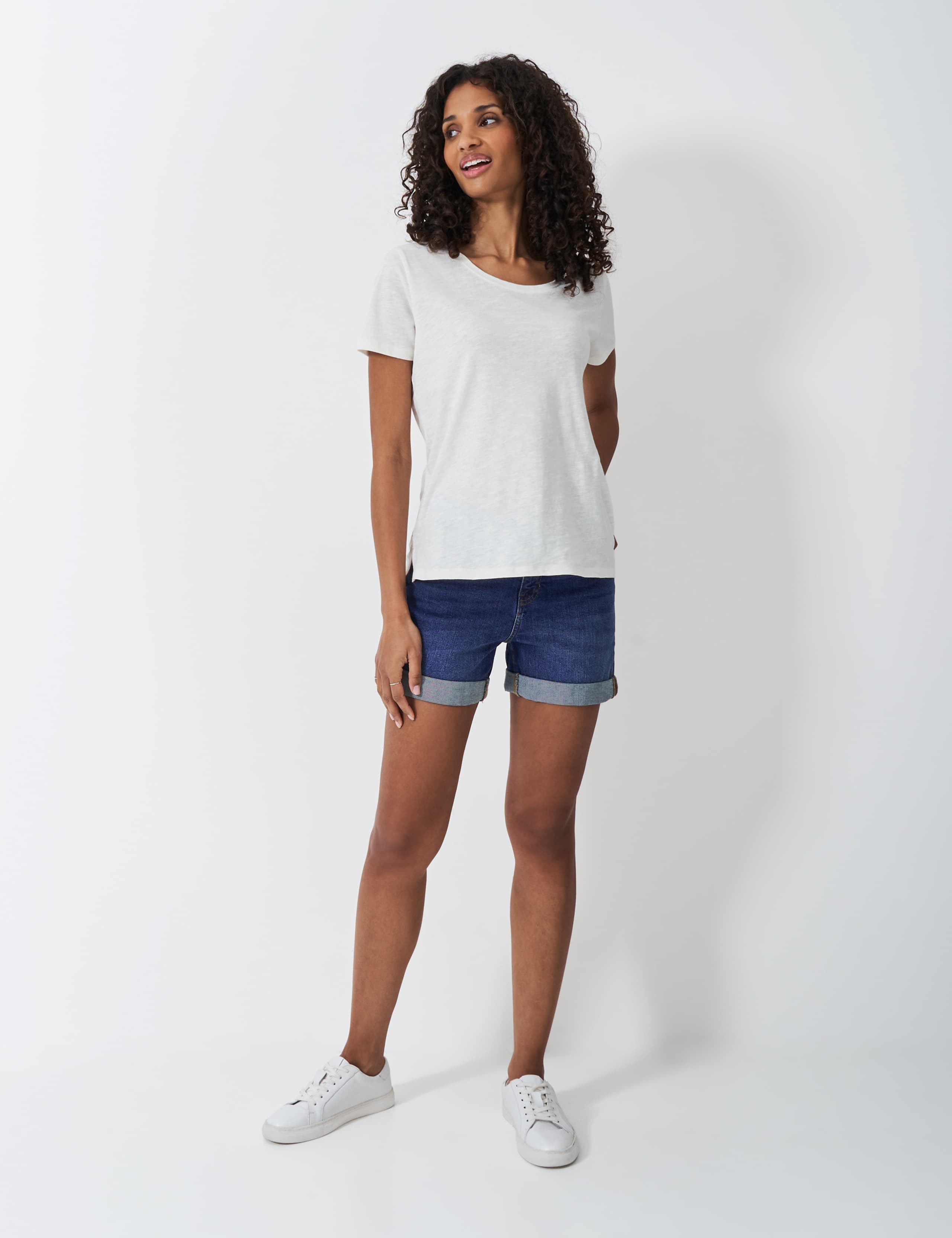 Denim Turn-Up Shorts