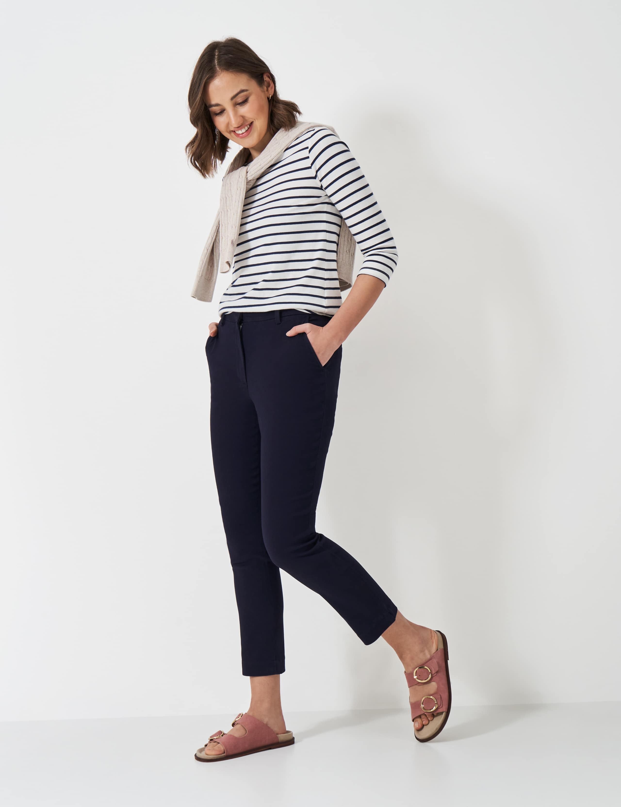 Cotton Rich Skinny Cropped Chinos
