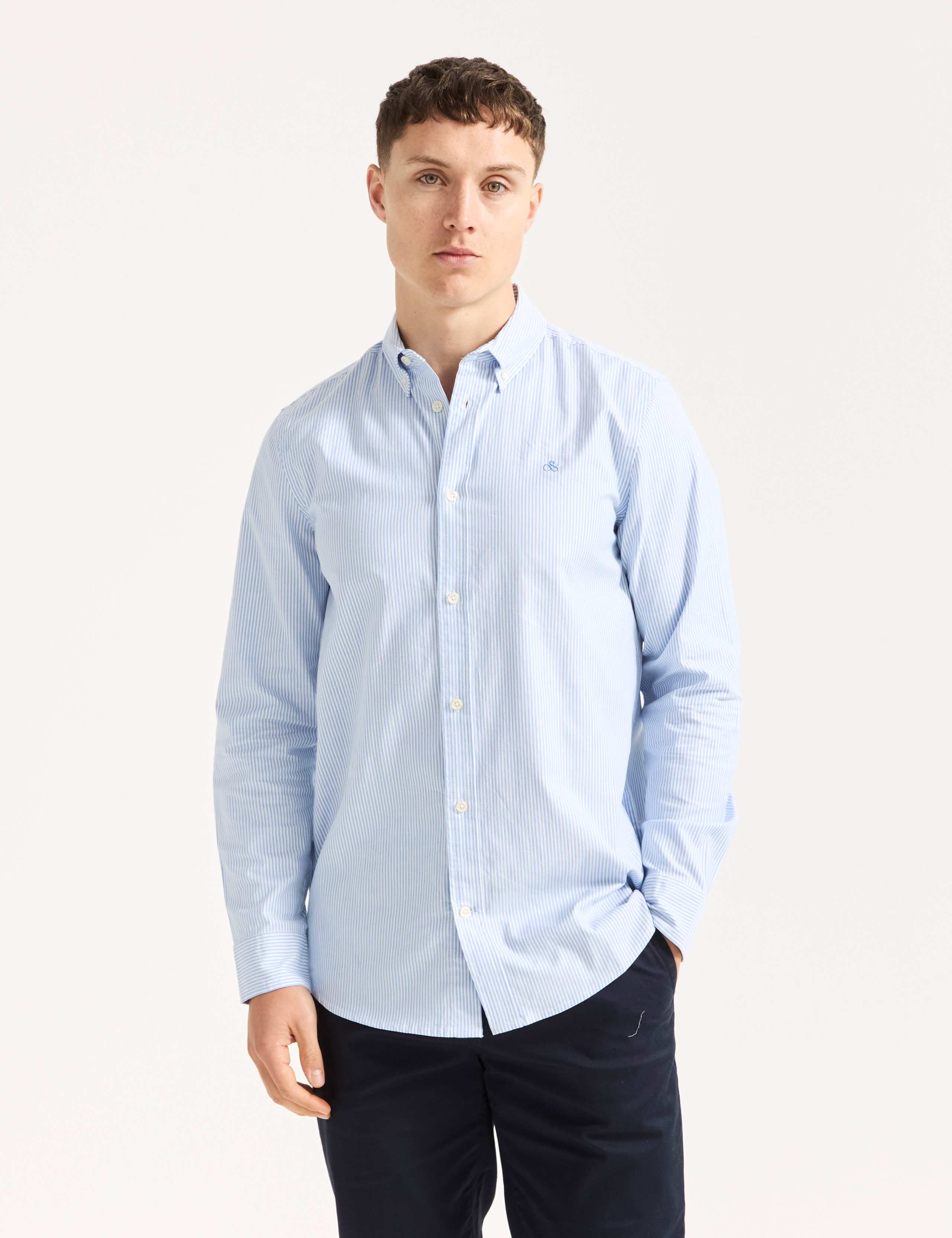 Pure Cotton Striped Oxford Shirt