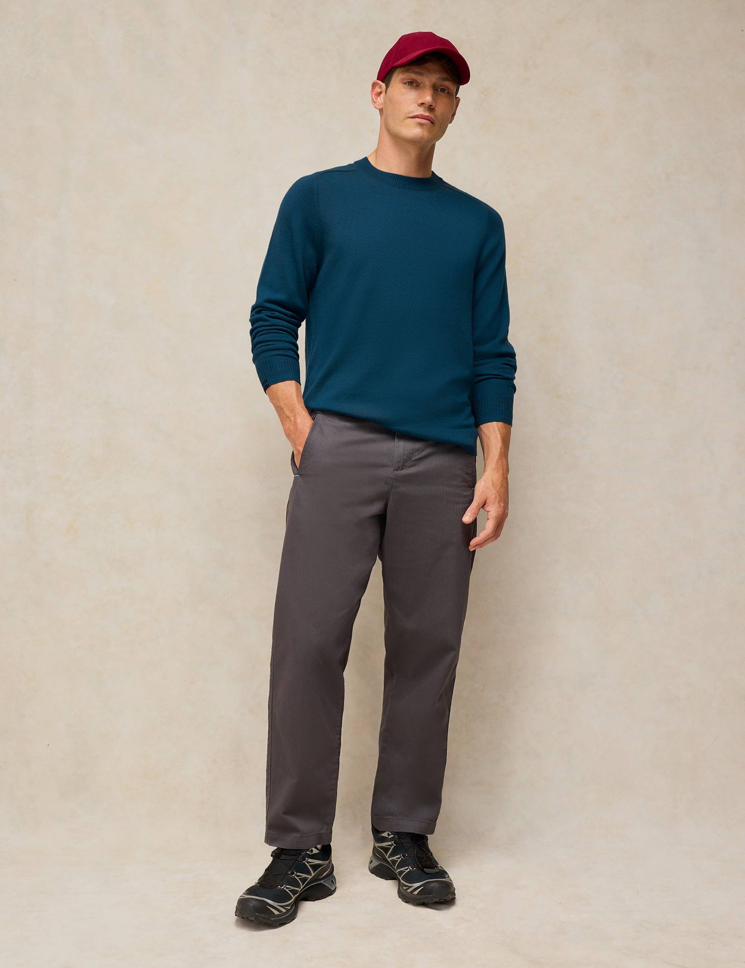 Pure Wool Crew Neck Long Sleeve Jumper