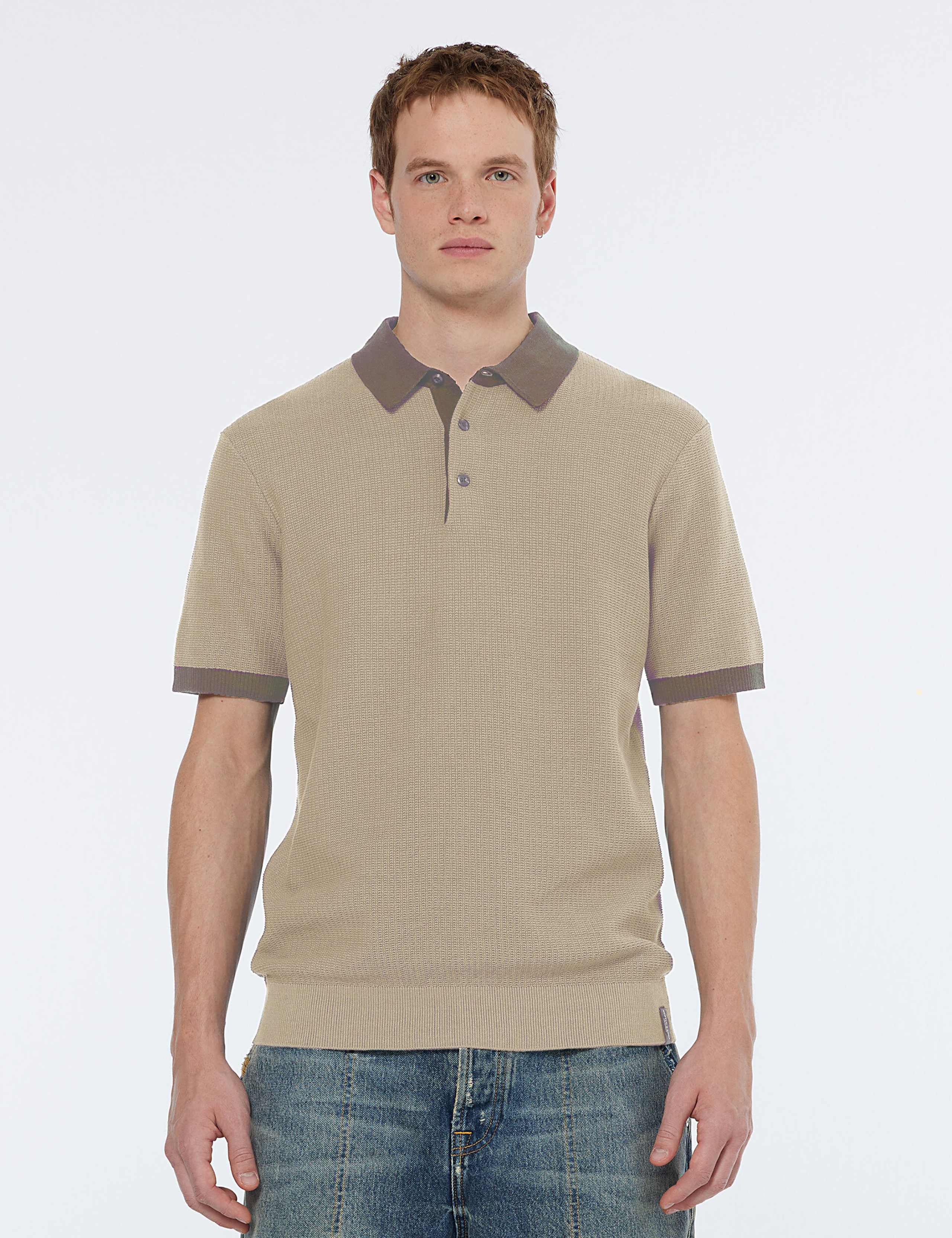 Pure Cotton Knitted Polo Shirt