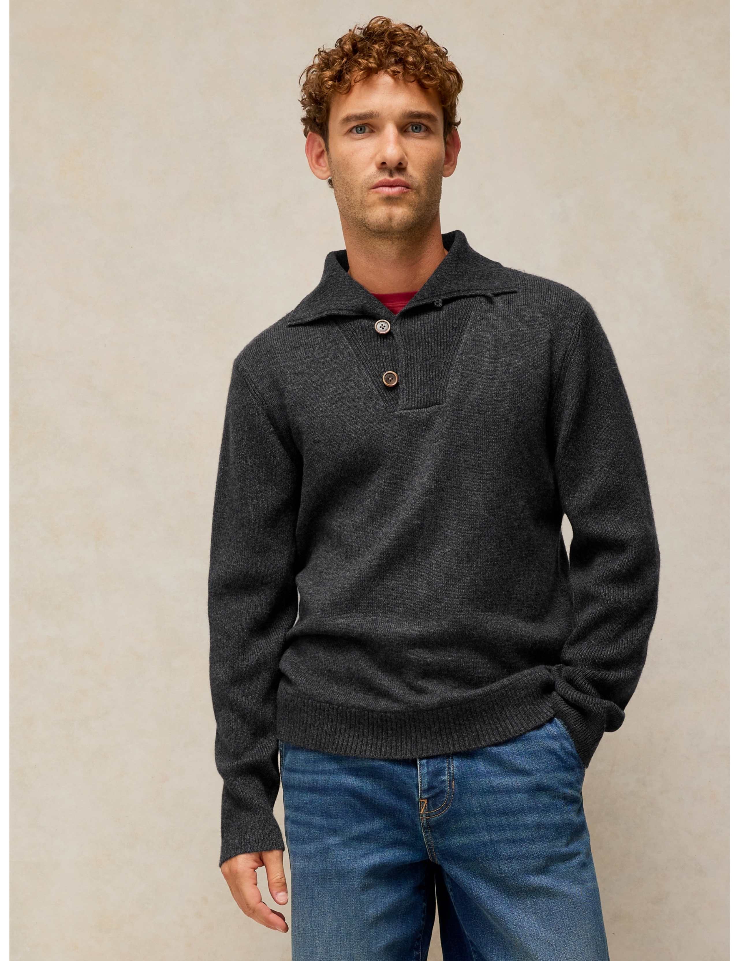Milton Wool Rich Shawl Neck Jumper