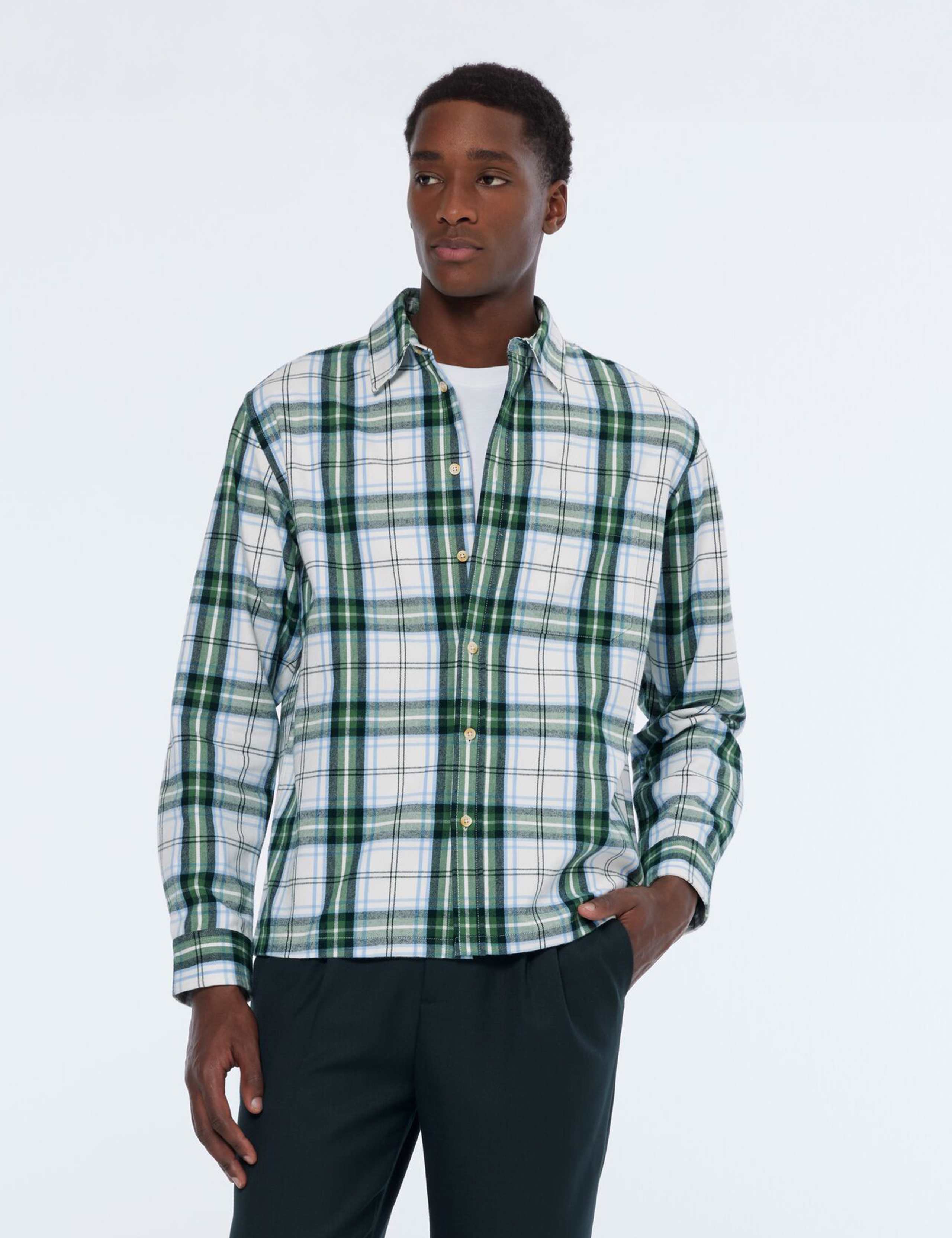 Pure Cotton Flannel Check Shirt