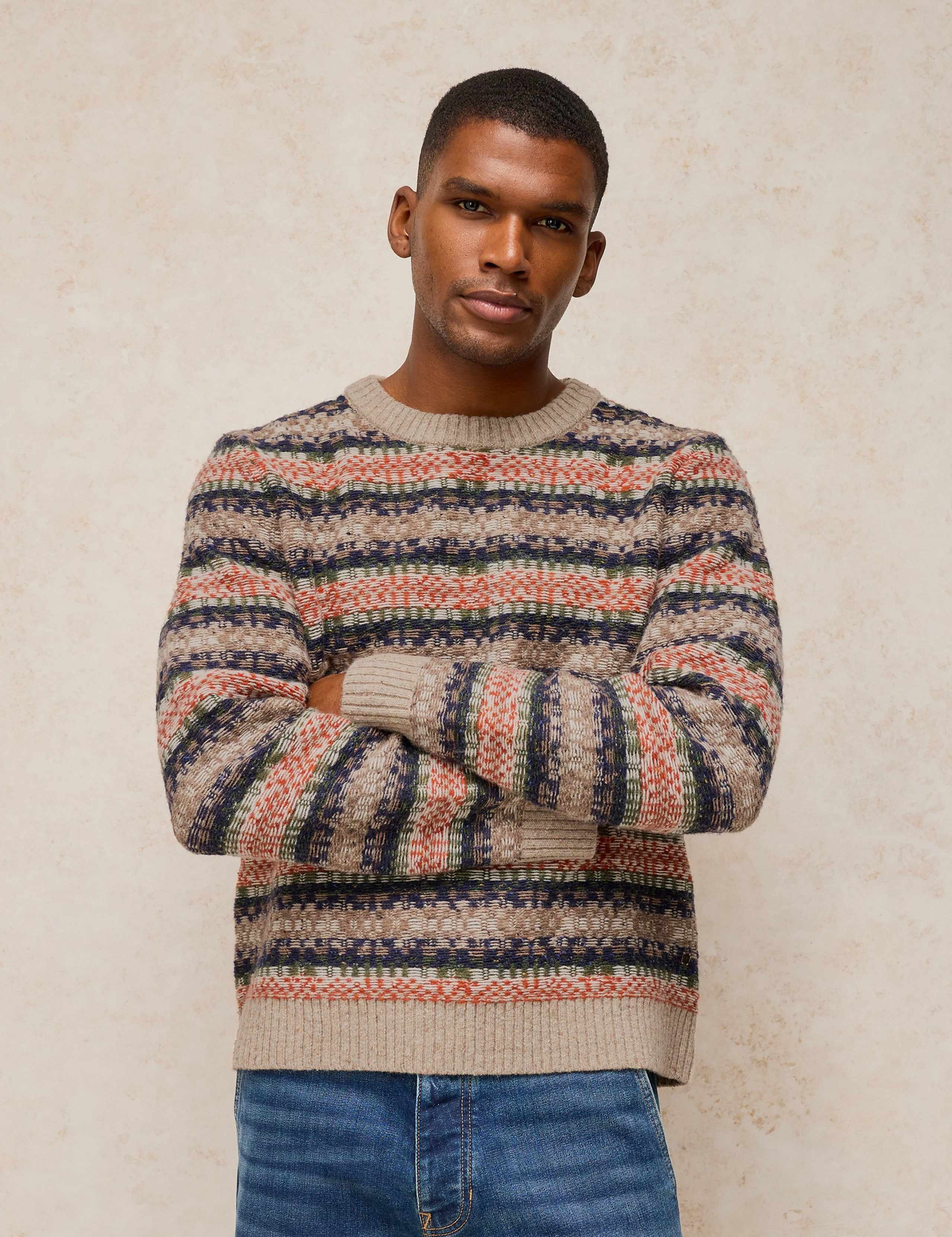 Bearsden Lambswool Rich Fair Isle Crew Neck Jumper