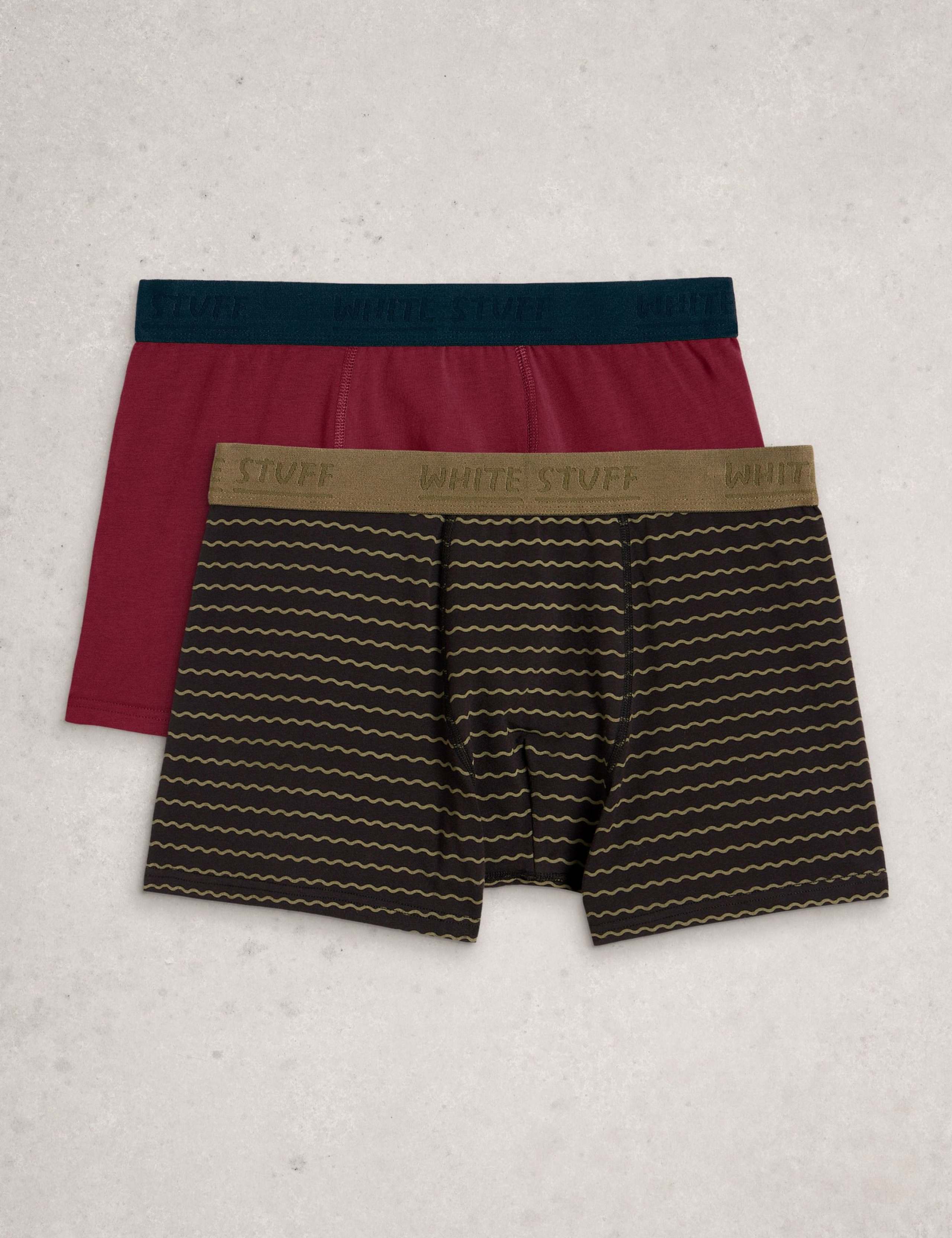 2 Pack Cotton Rich Fish & Plain Boxers