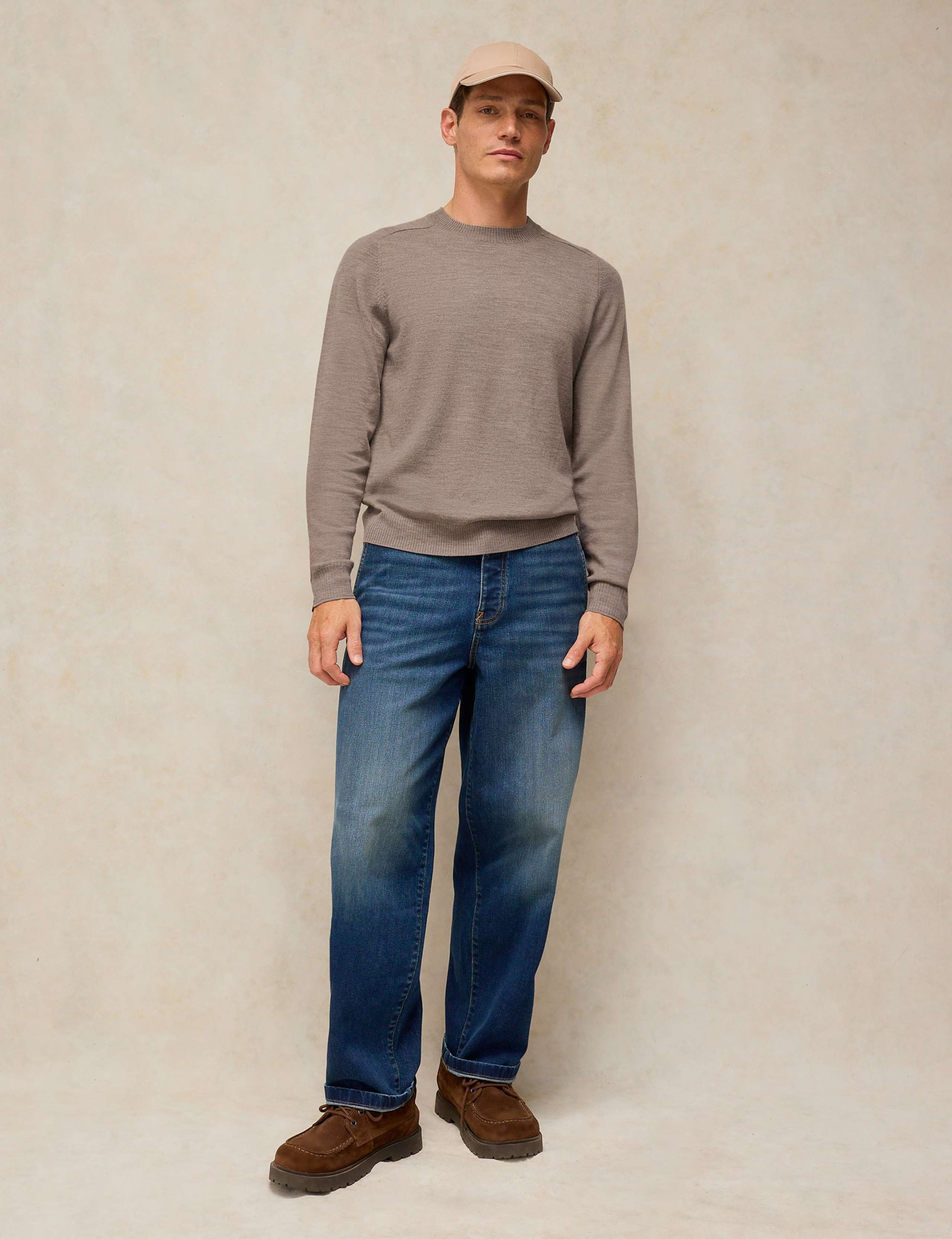 Pure Extra Fine Merino Wool Crew Neck Jumper