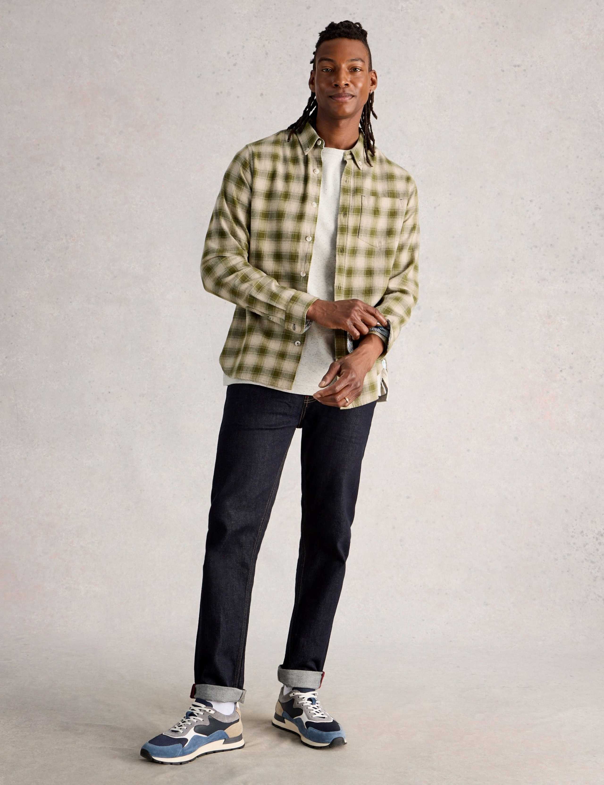 Regular Fit Pure Cotton Checked Shirt