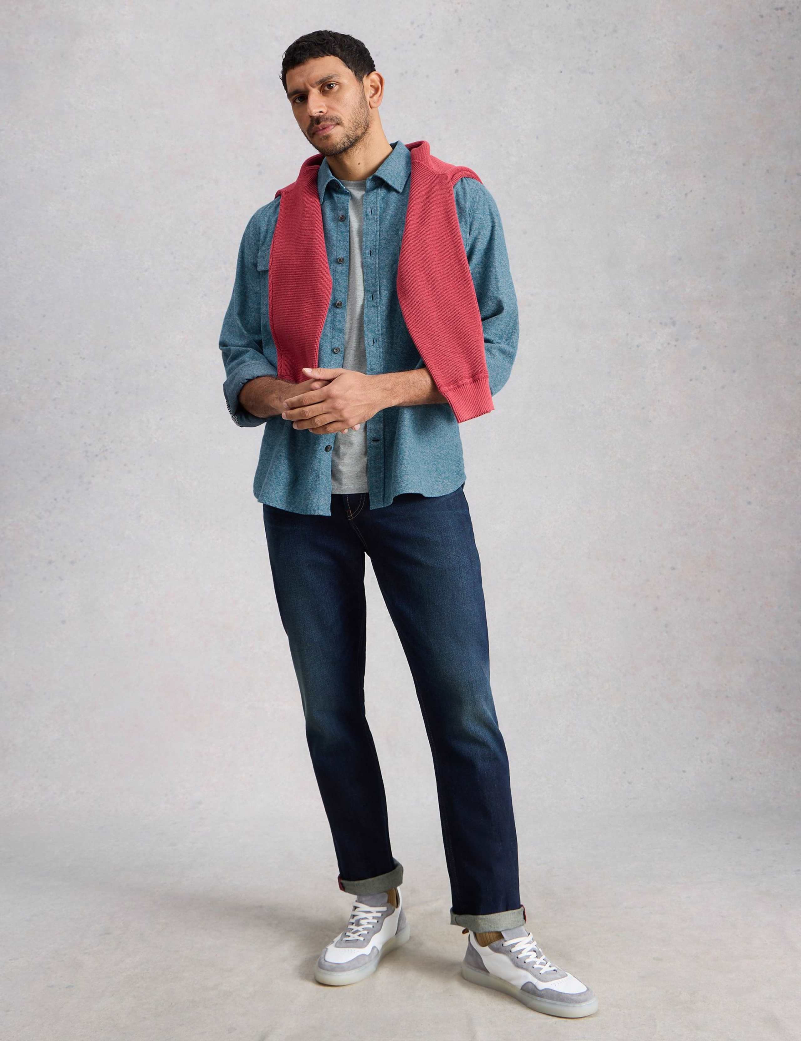 Regular Fit Pure Cotton Textured Shirt