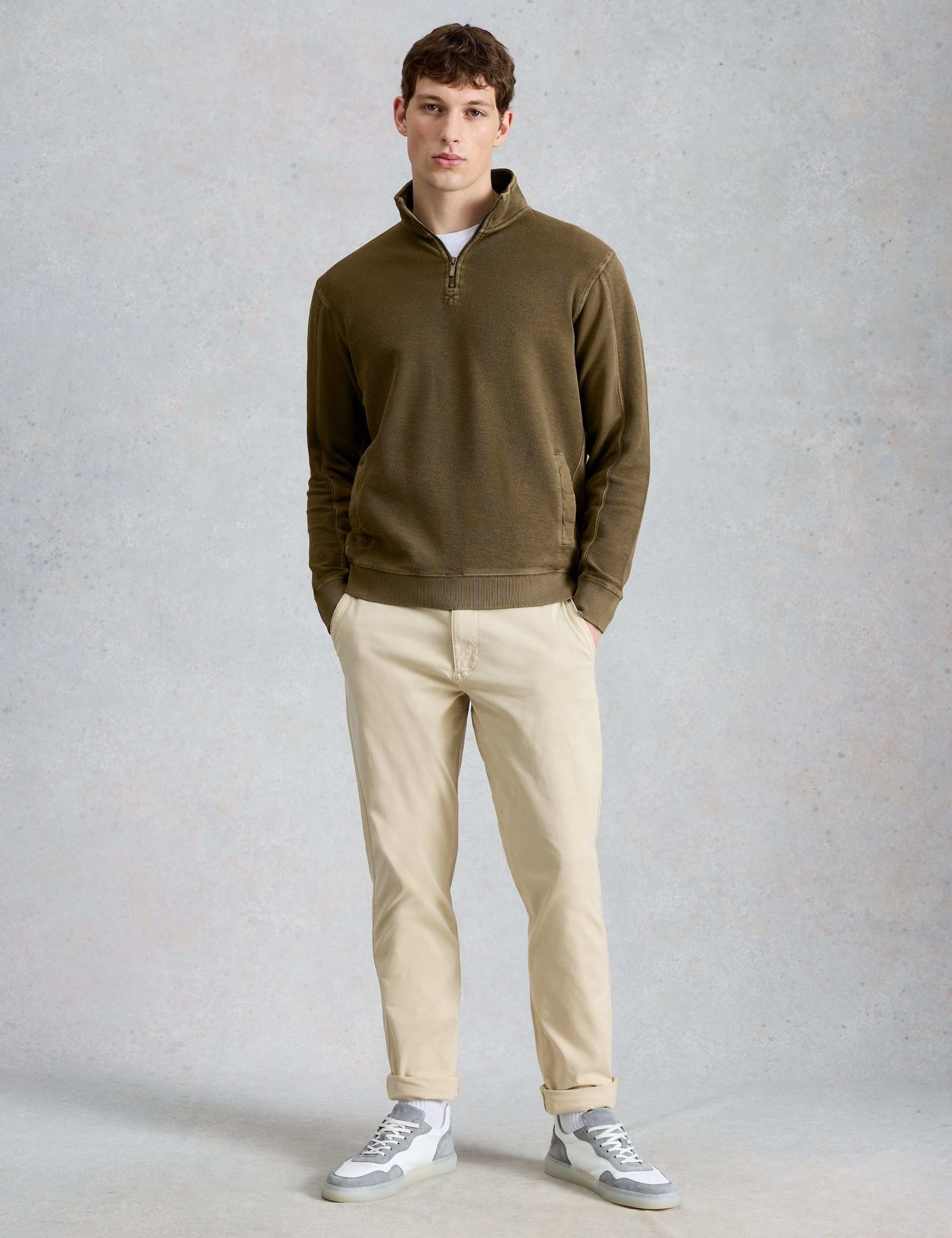 Pure Cotton Half Zip Sweatshirt