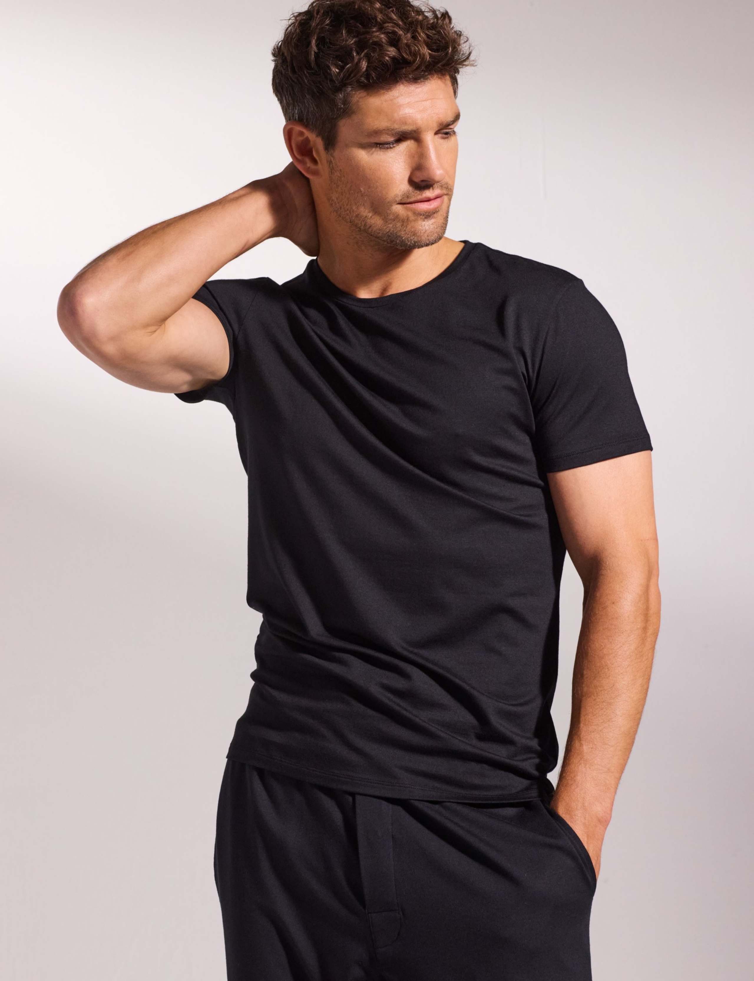 Premium Cotton Modal Crew Neck Pyjama Tee