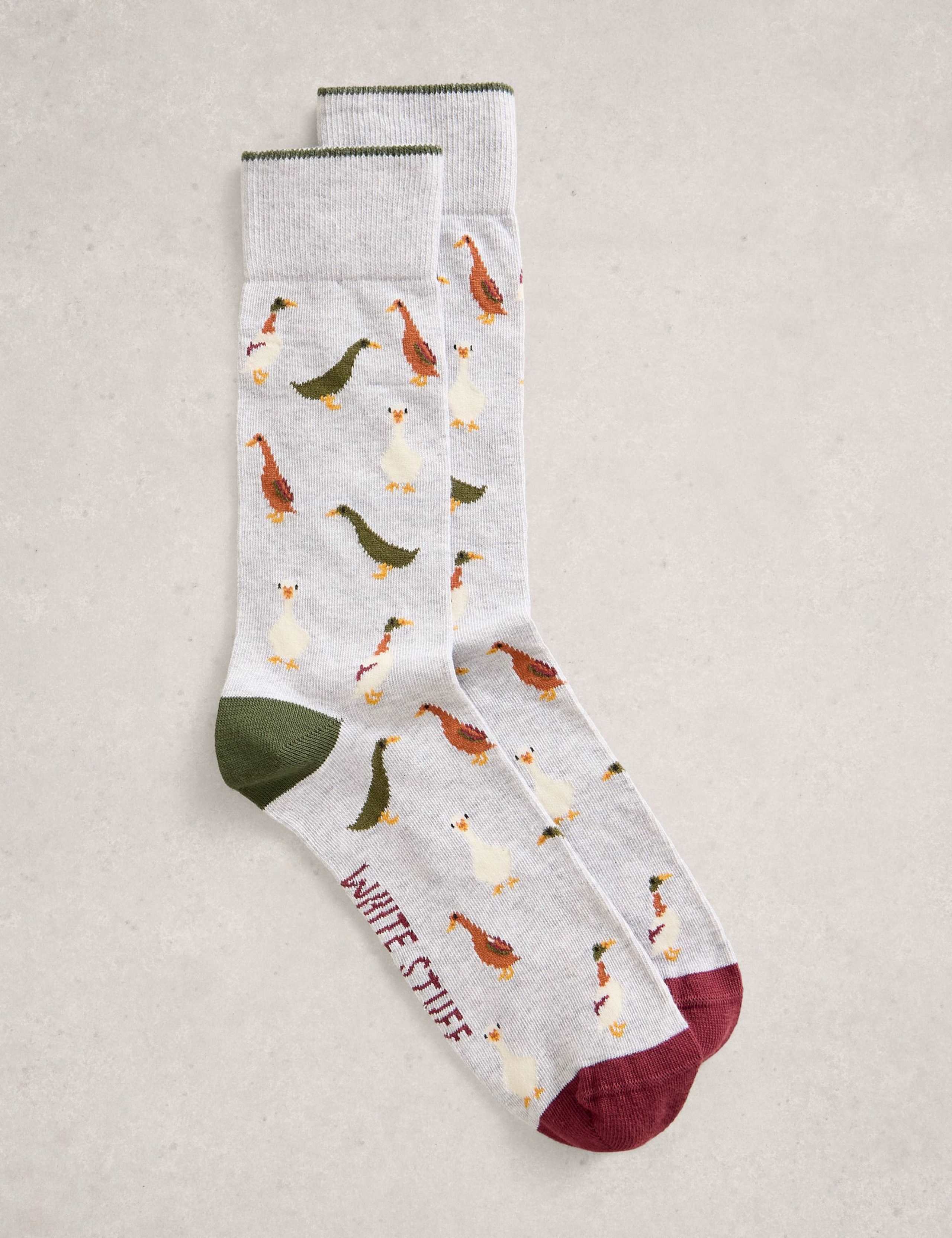 Cotton Rich Duck Ankle High Socks