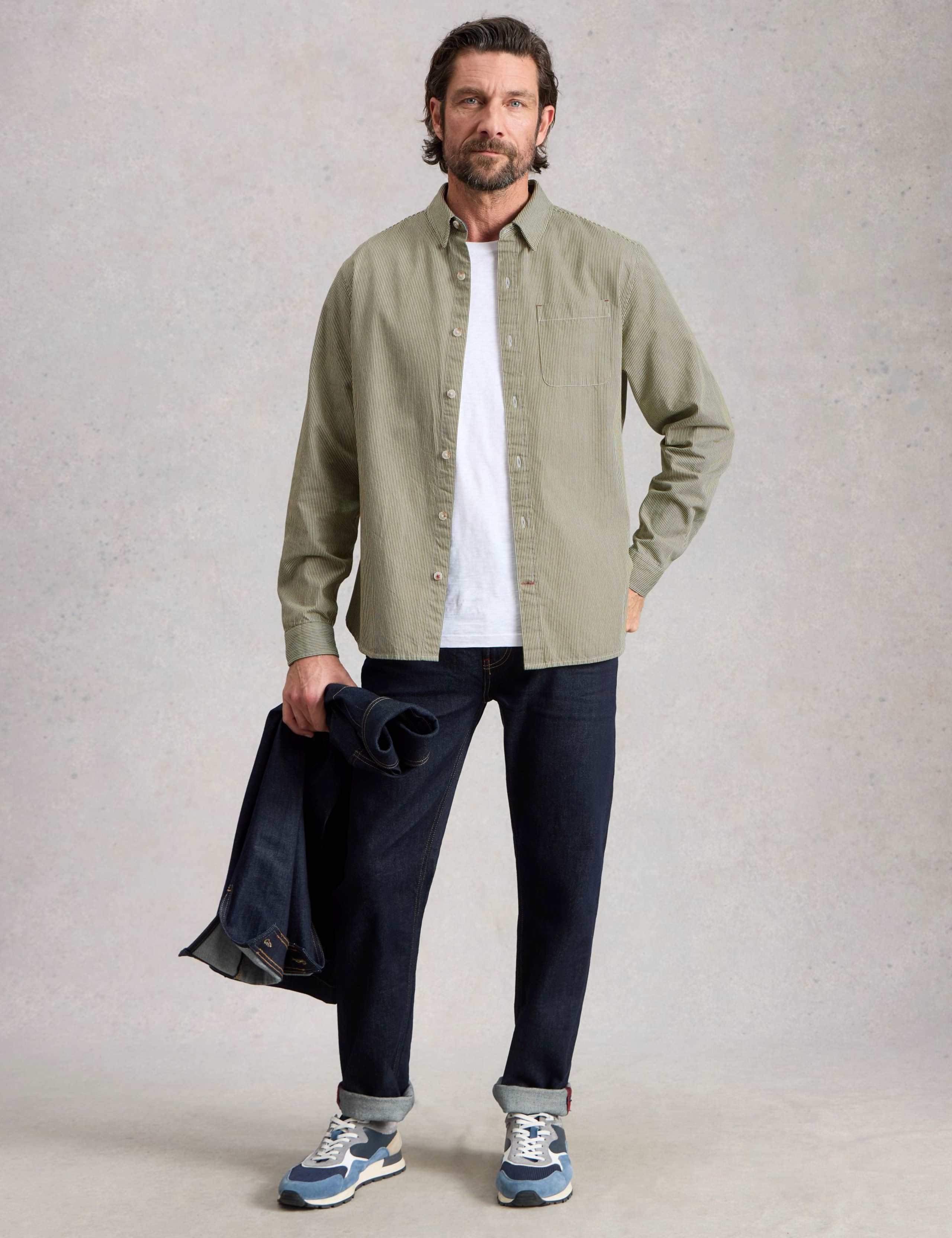 Regular Fit Pure Cotton Striped Shirt