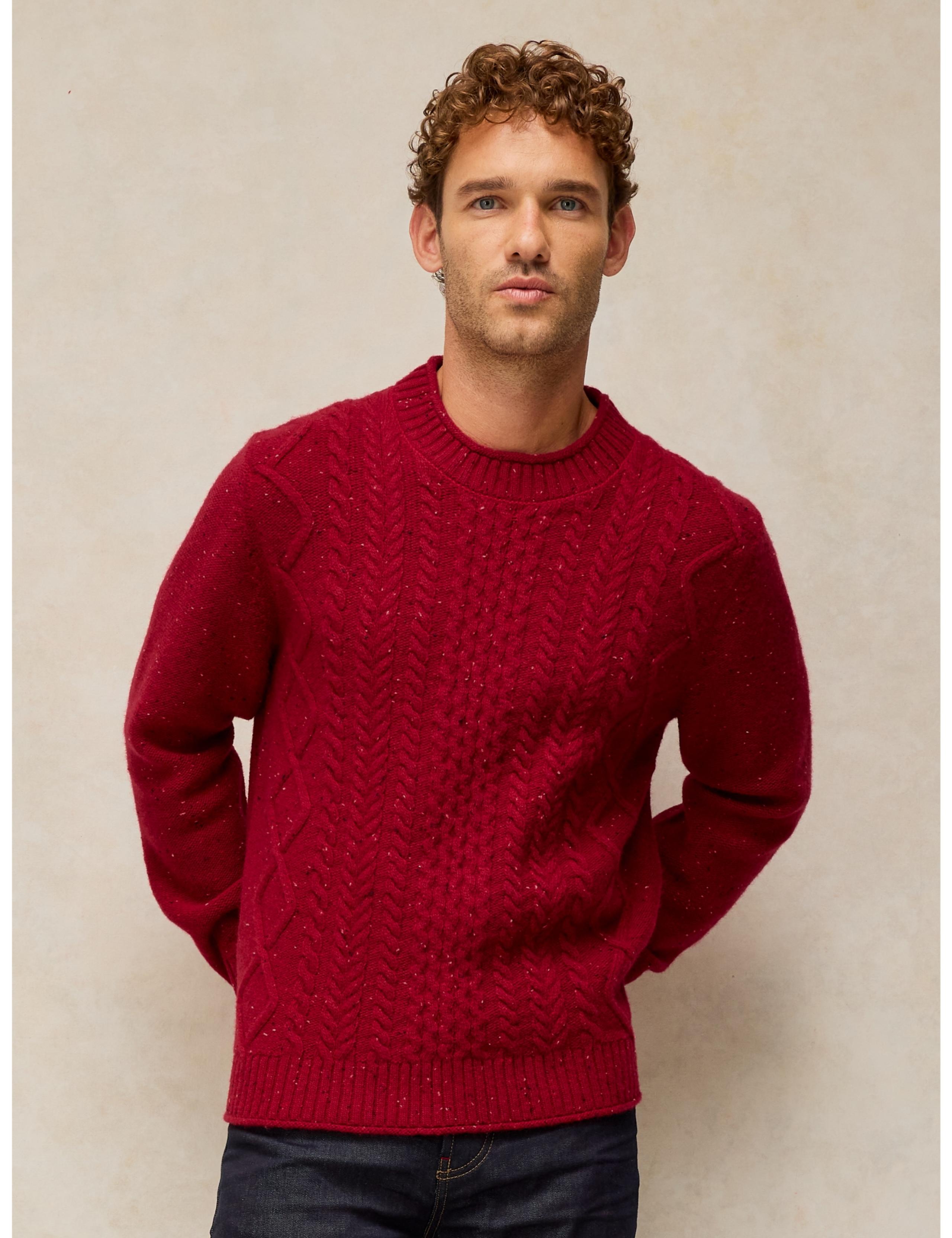Berkley Wool Rich Cable Crew Neck Jumper