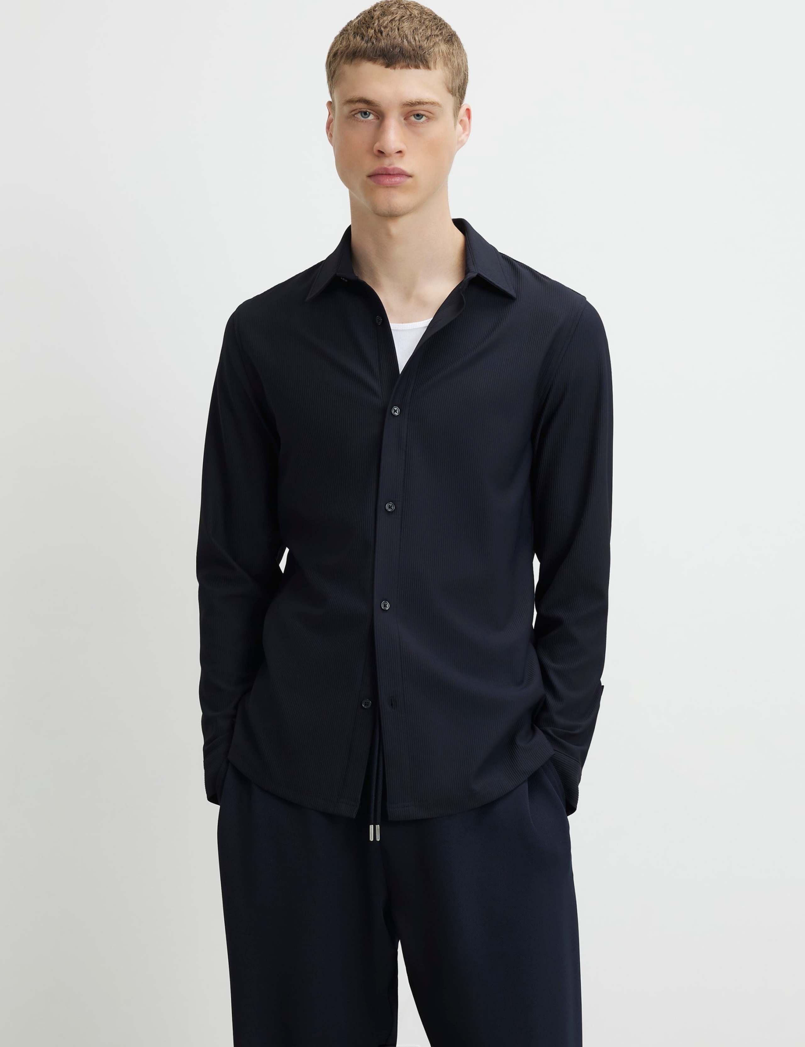 Regular Fit Ribbed Shirt