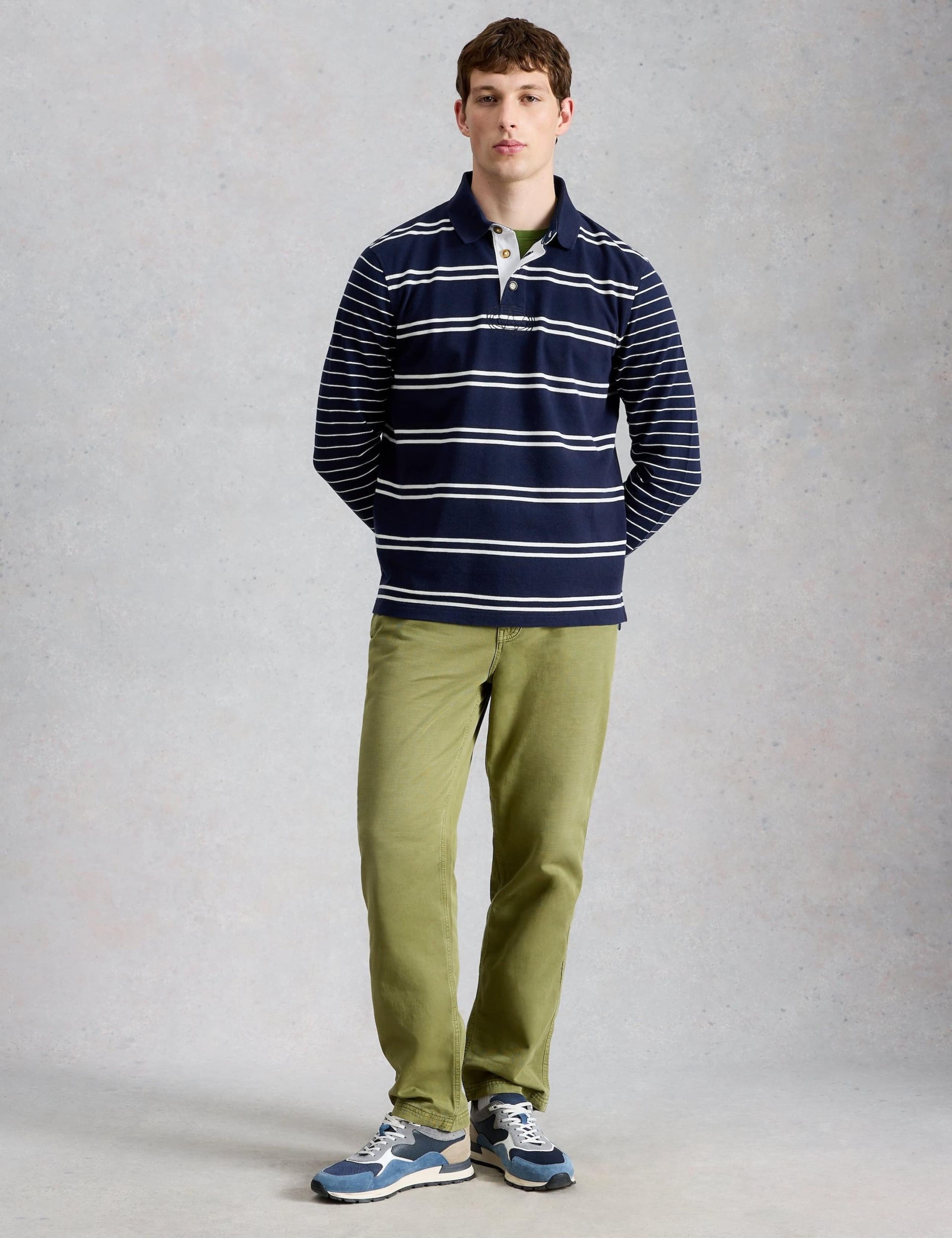 Pure Cotton Striped Rugby Shirt