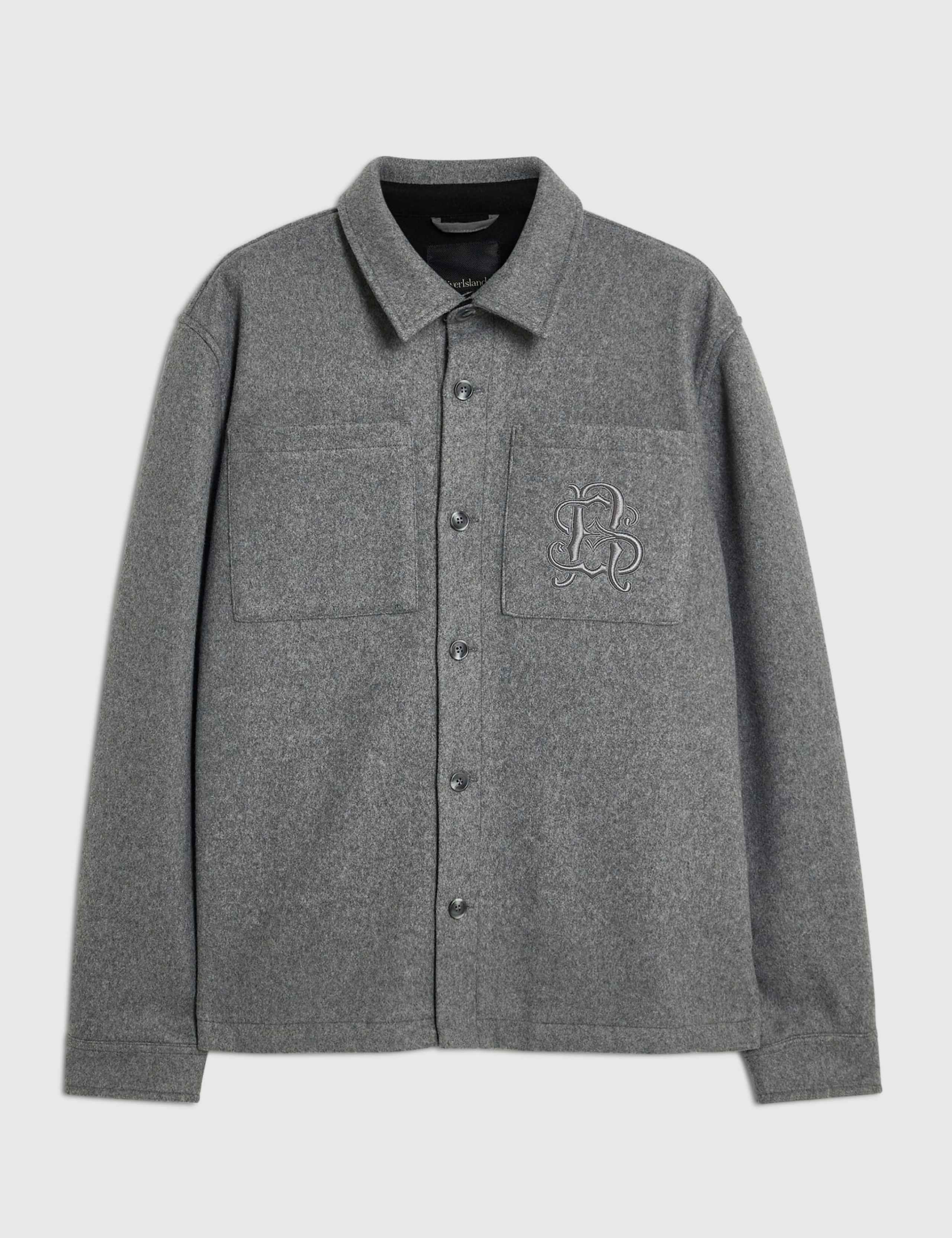 Regular Fit Pure Cotton Textured Overshirt