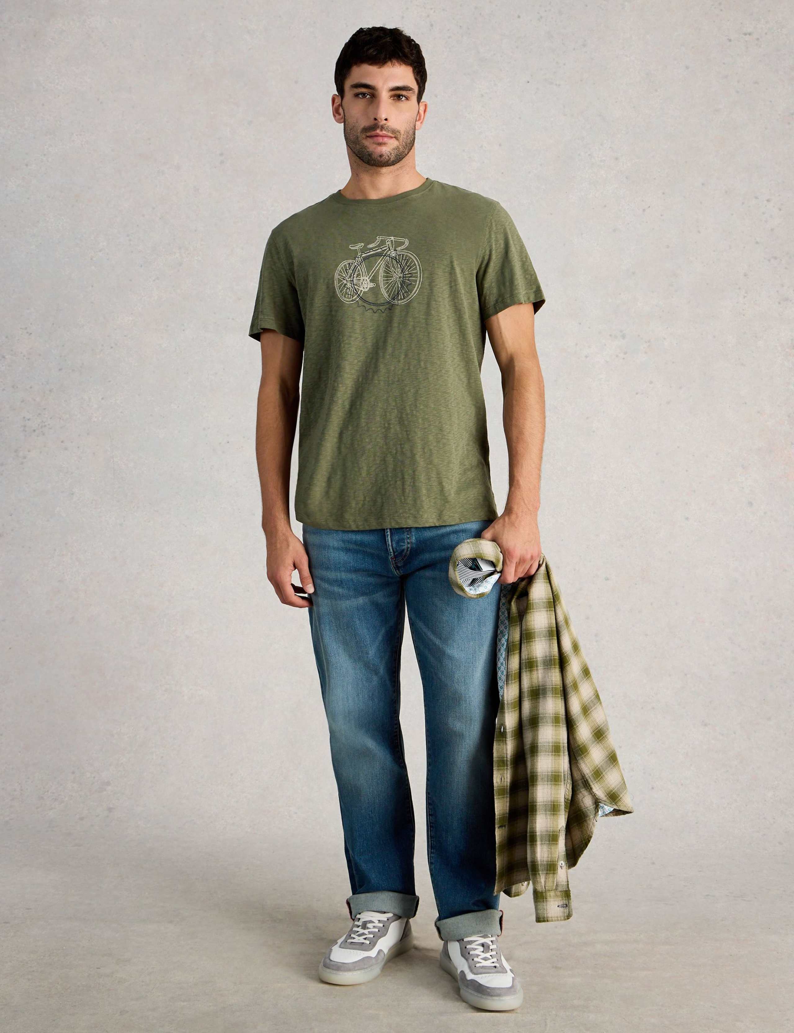 Pure Cotton Bicycle Cogs Graphic T-Shirt