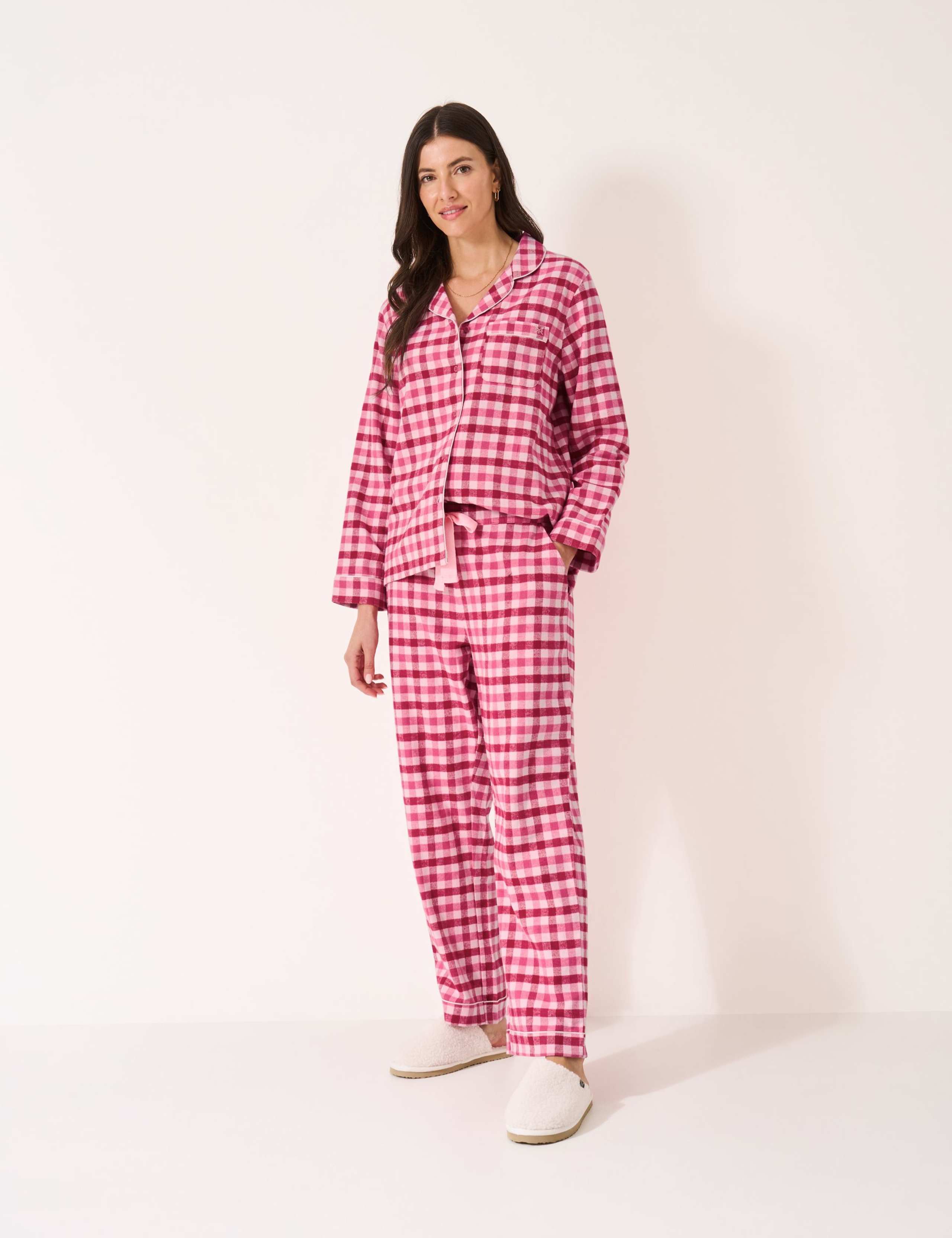 Pure Cotton Flannel Checked Pyjama Set