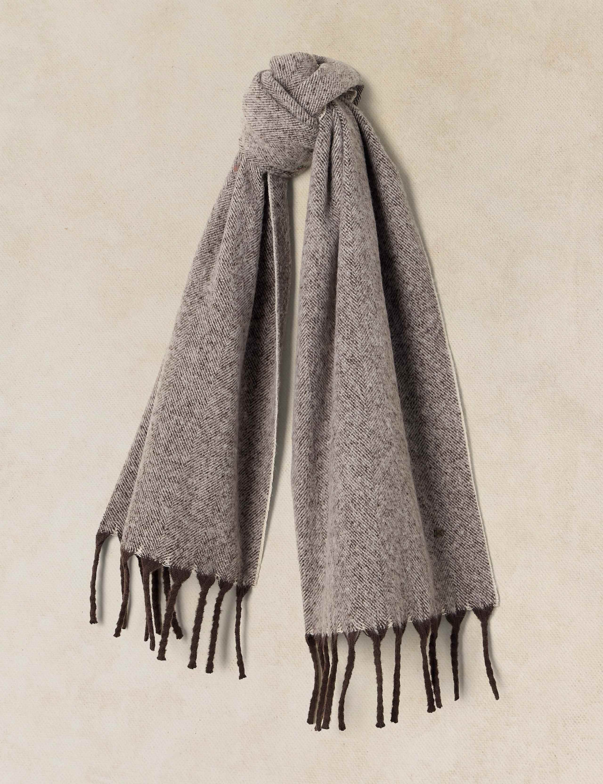 Brushed Herringbone Scarf