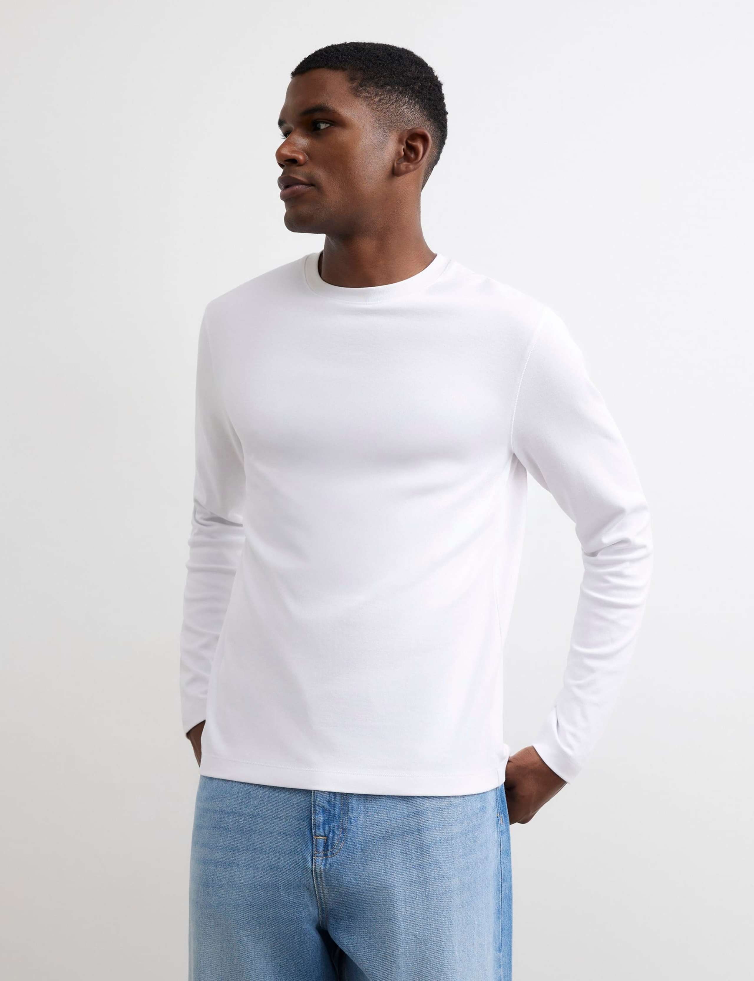 Slim Fit Cotton Long Sleeve T-Shirt