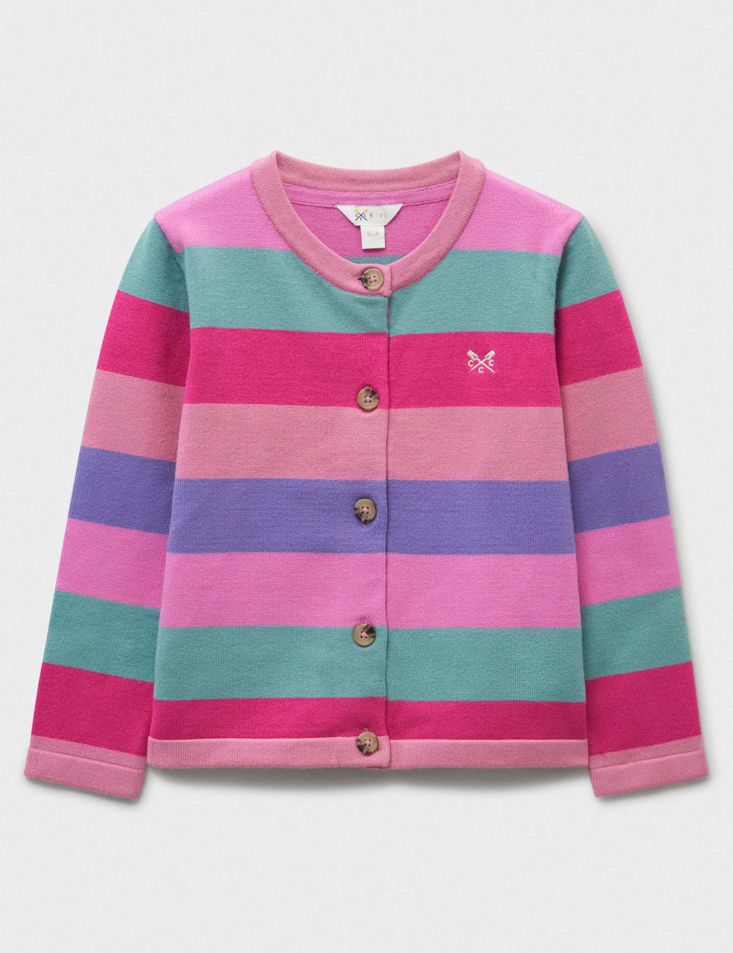 Striped Crew Neck Cardigan (3-12 Yrs)