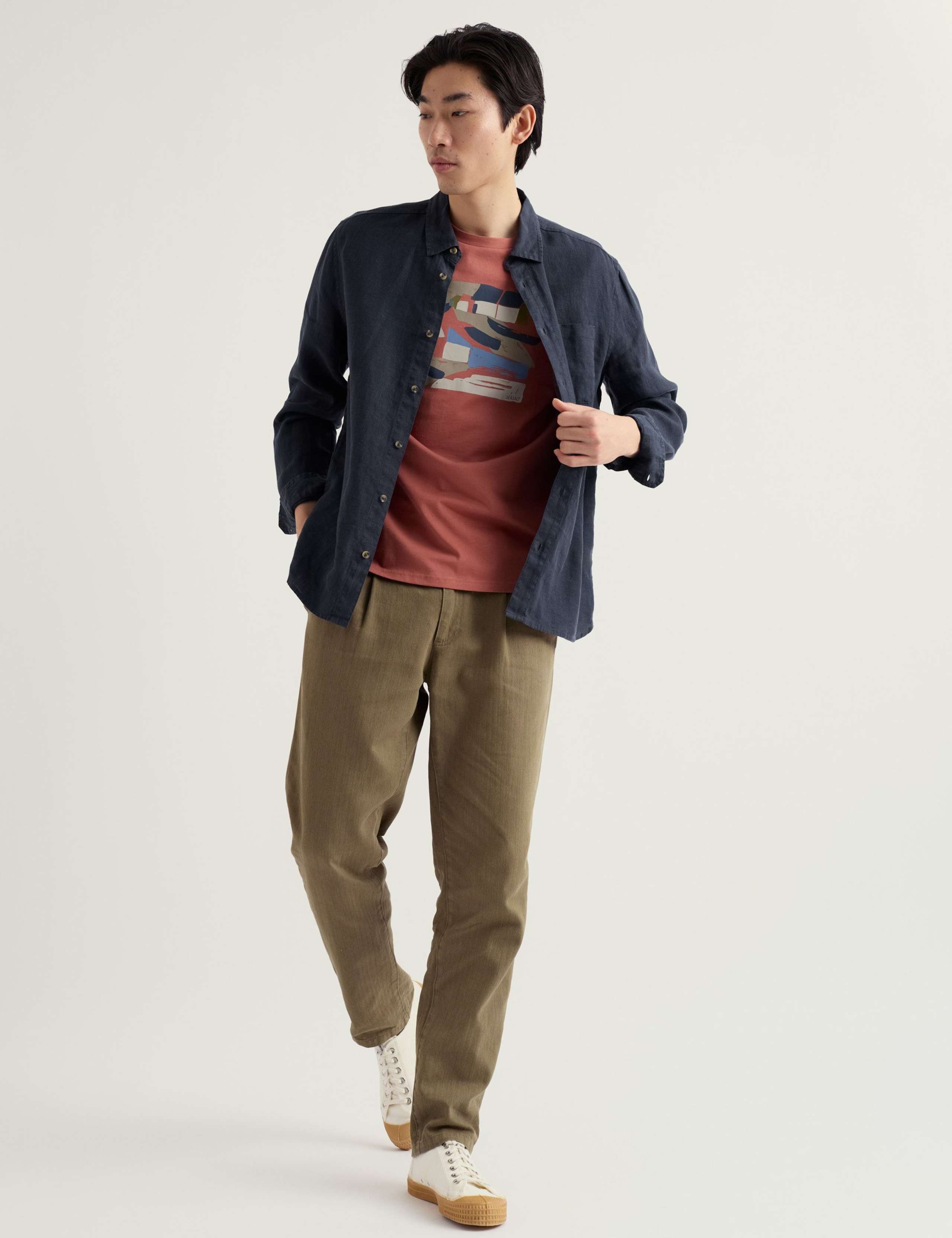 Pure Cotton Abstract Graphic T-Shirt