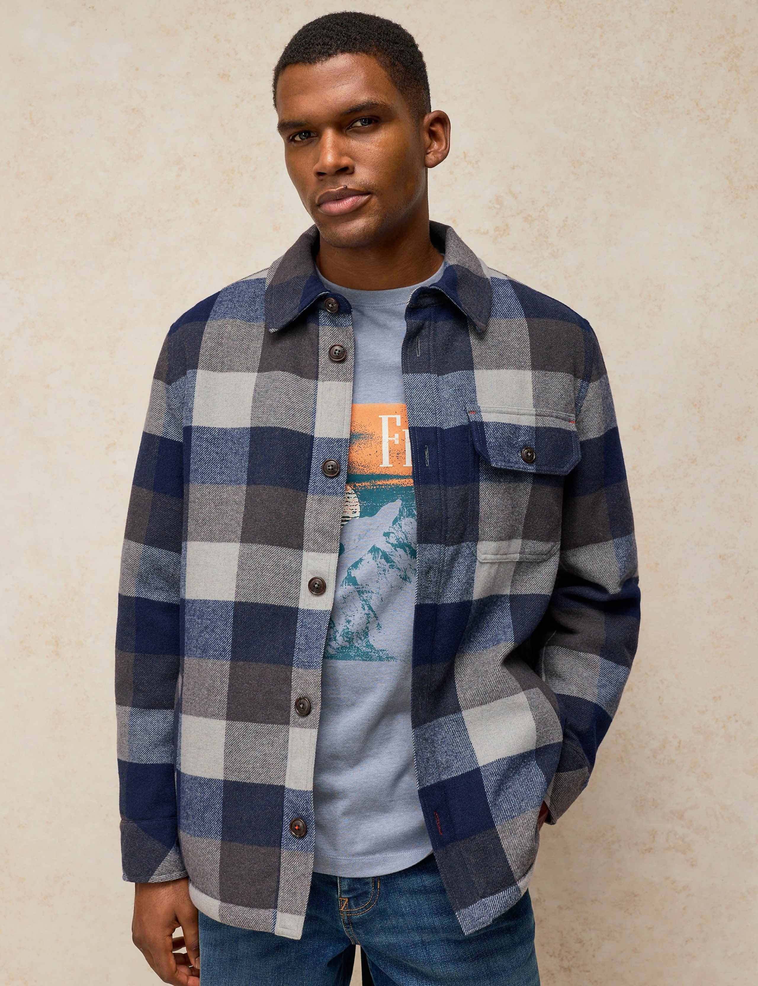Hetton Check Borg Lined Overshirt