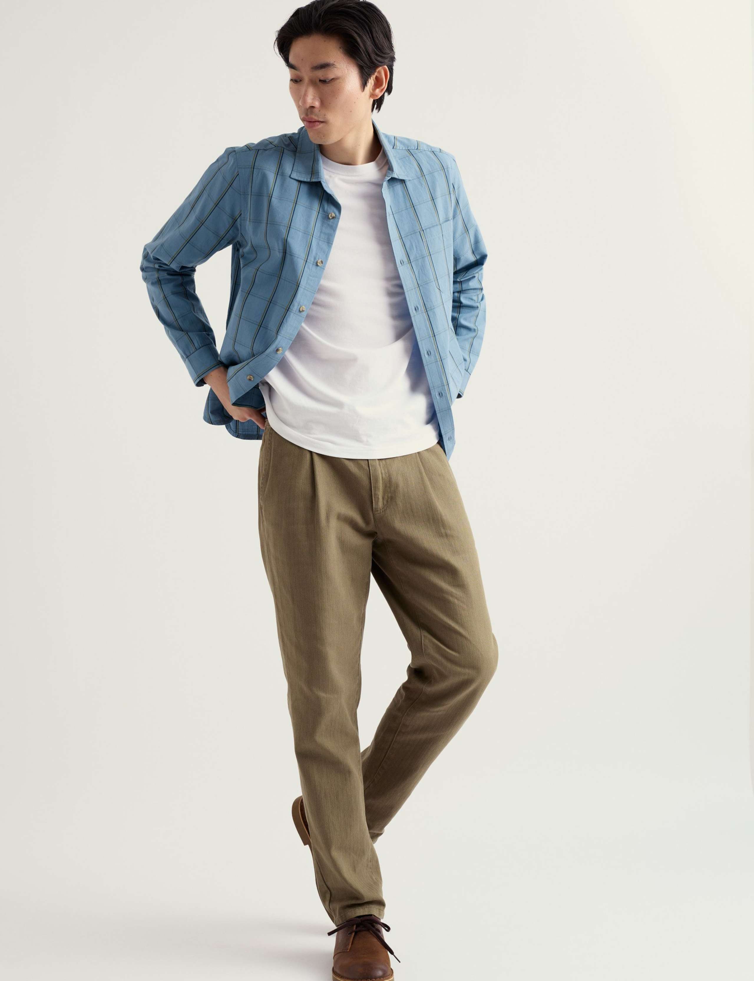 Pure Cotton Checked Overshirt