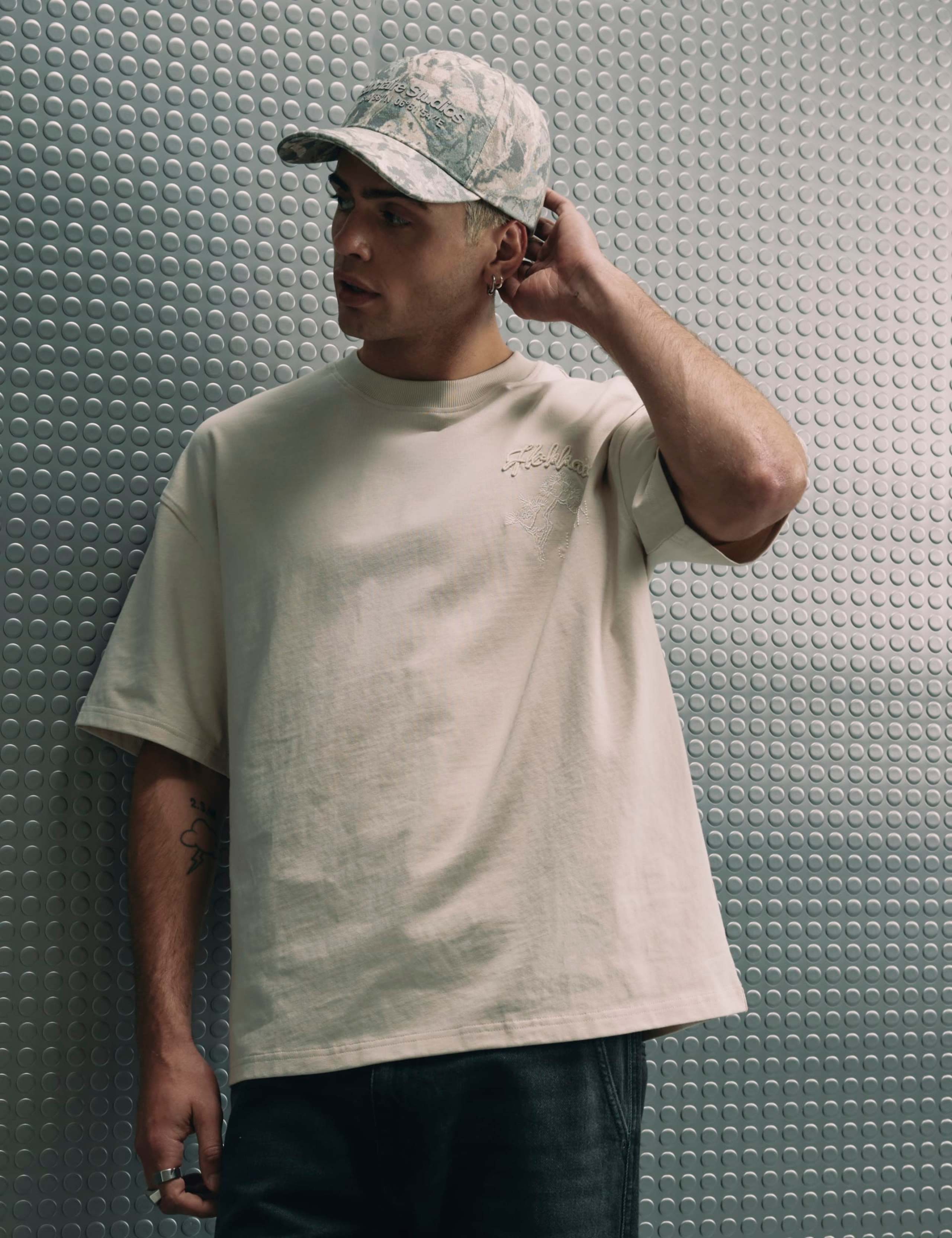 Oversized Cotton Embroidered T-Shirt