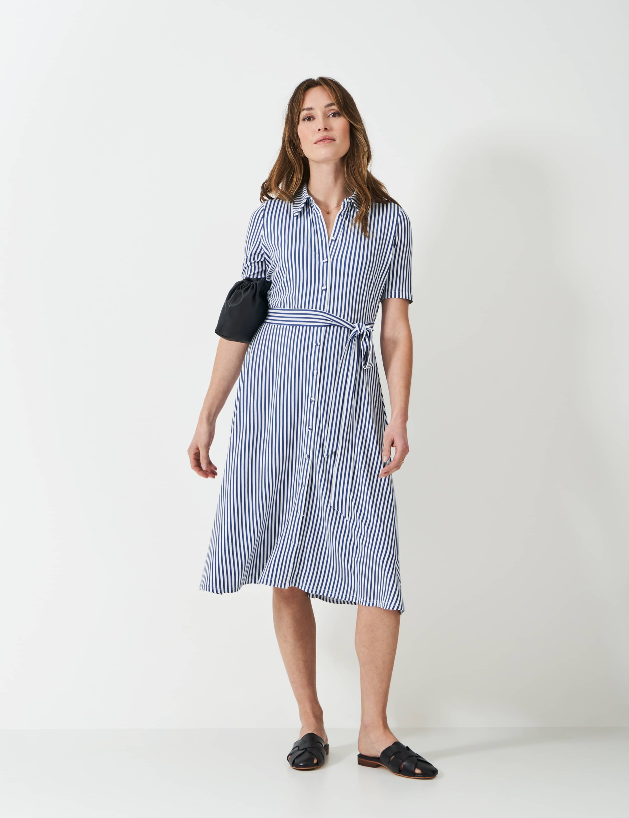 Jersey Geometric Midaxi Shirt Dress