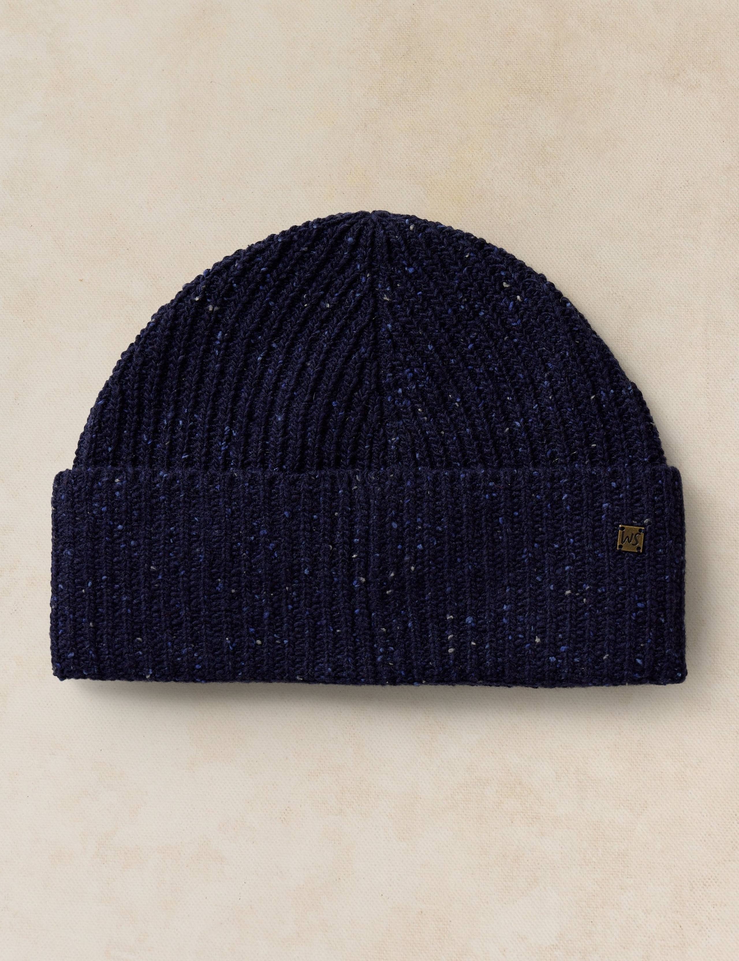 Wool Rich Rib Knit Fisherman Beanie Hat