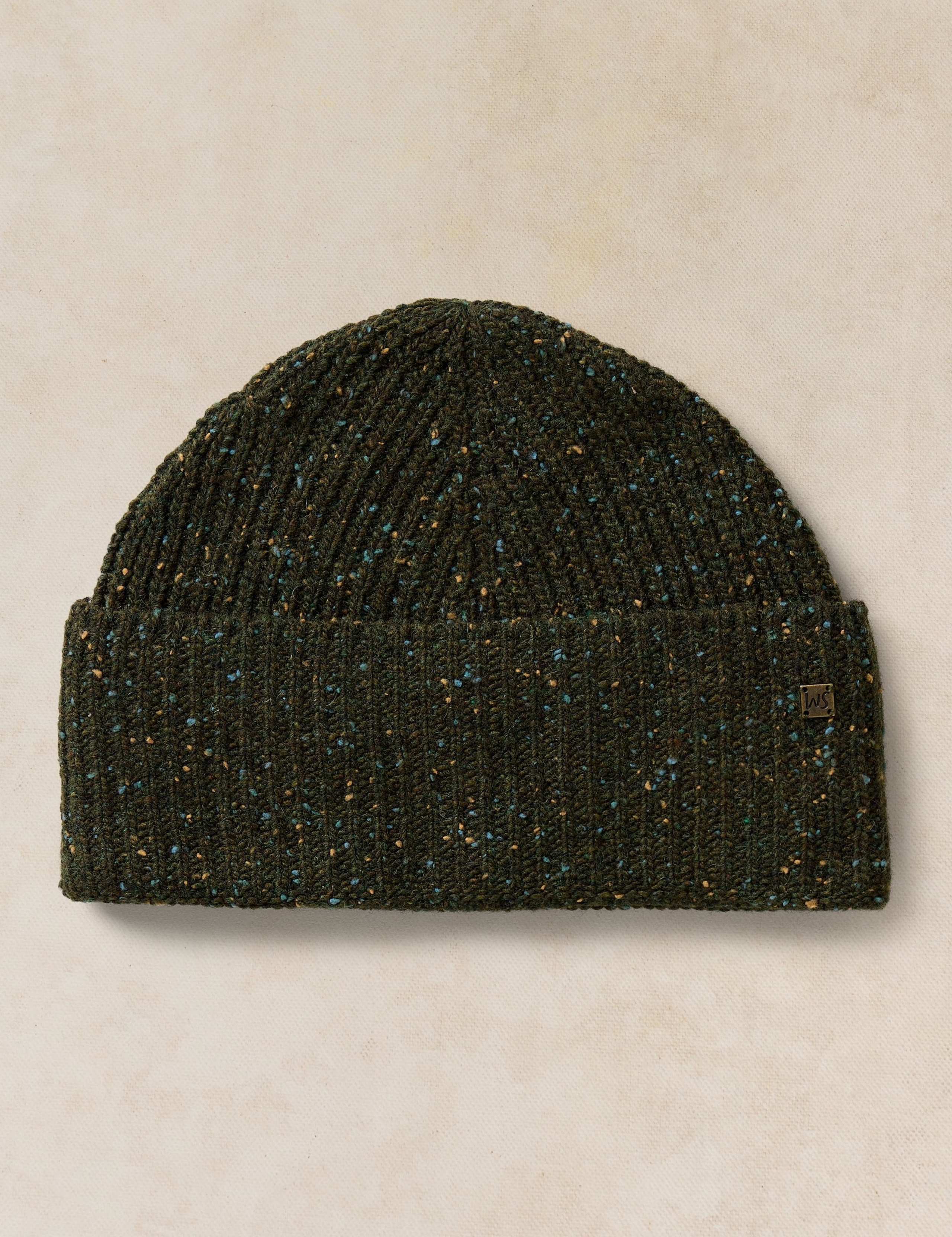 Wool Rich Rib Knit Fisherman Beanie Hat