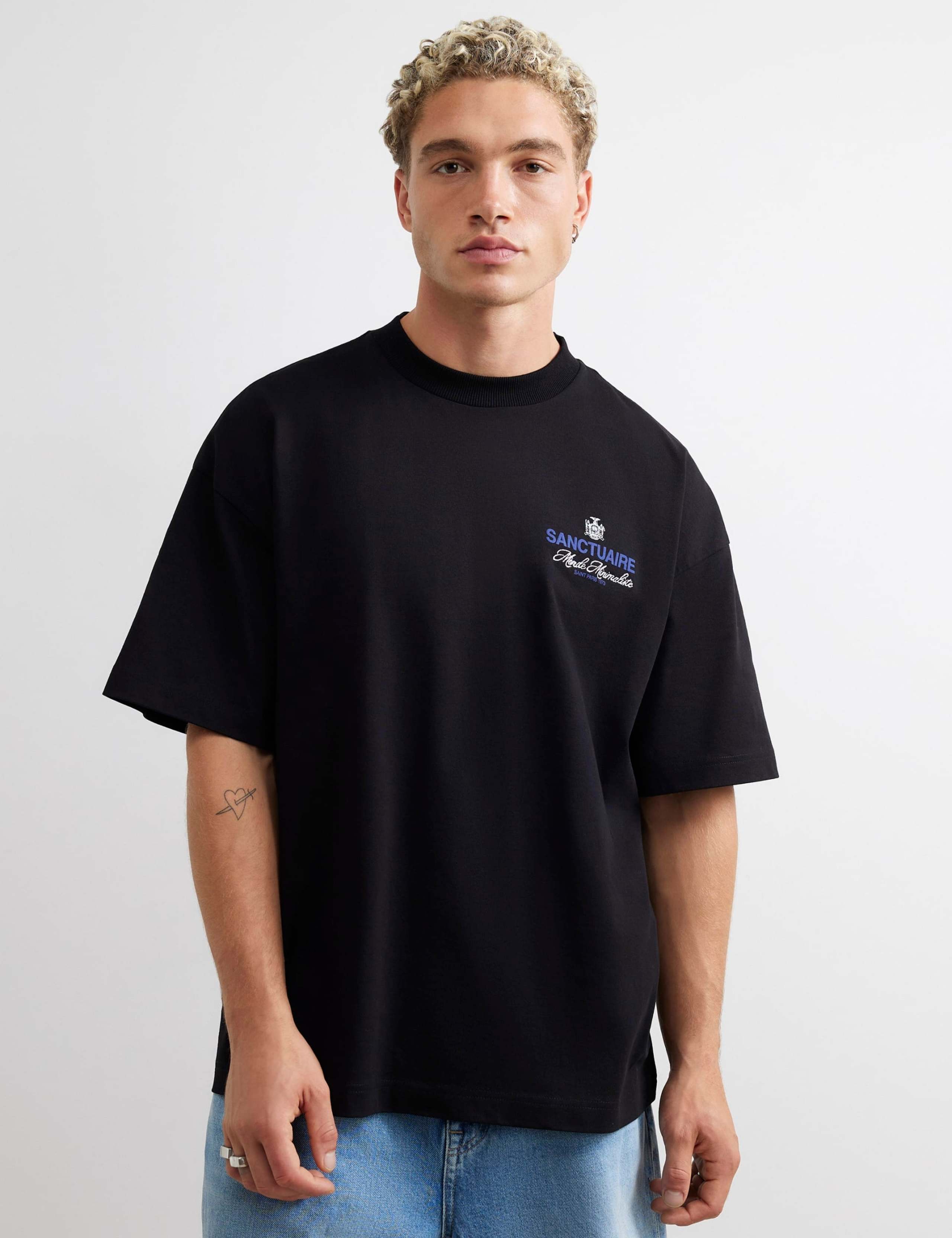 Oversized Pure Cotton Graphic Short Sleeve T-Shirt