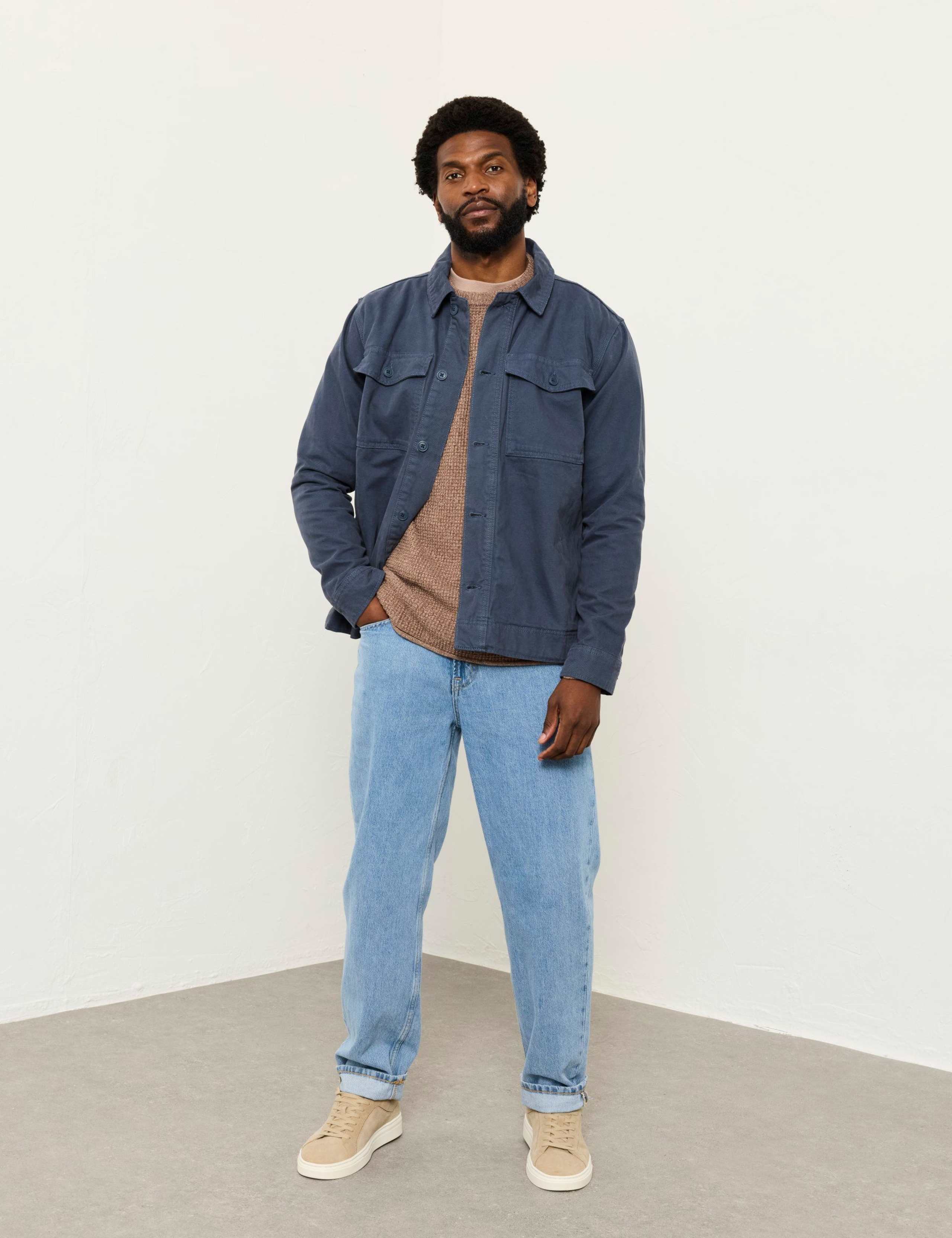 Pure Cotton Utility Overshirt