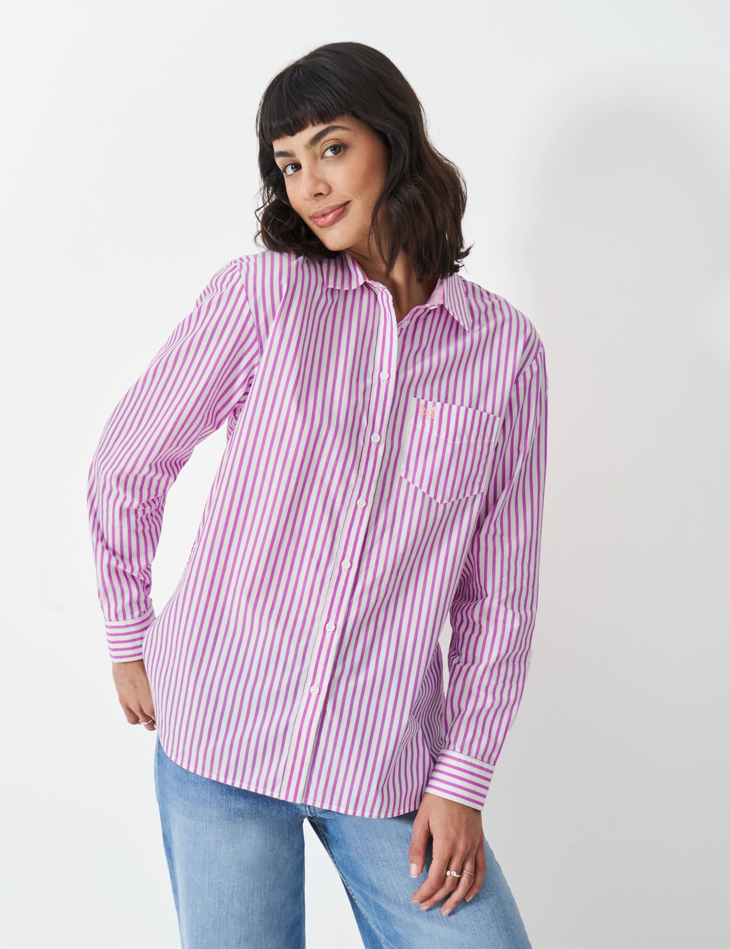 Pure Cotton Striped Relaxed Shirt