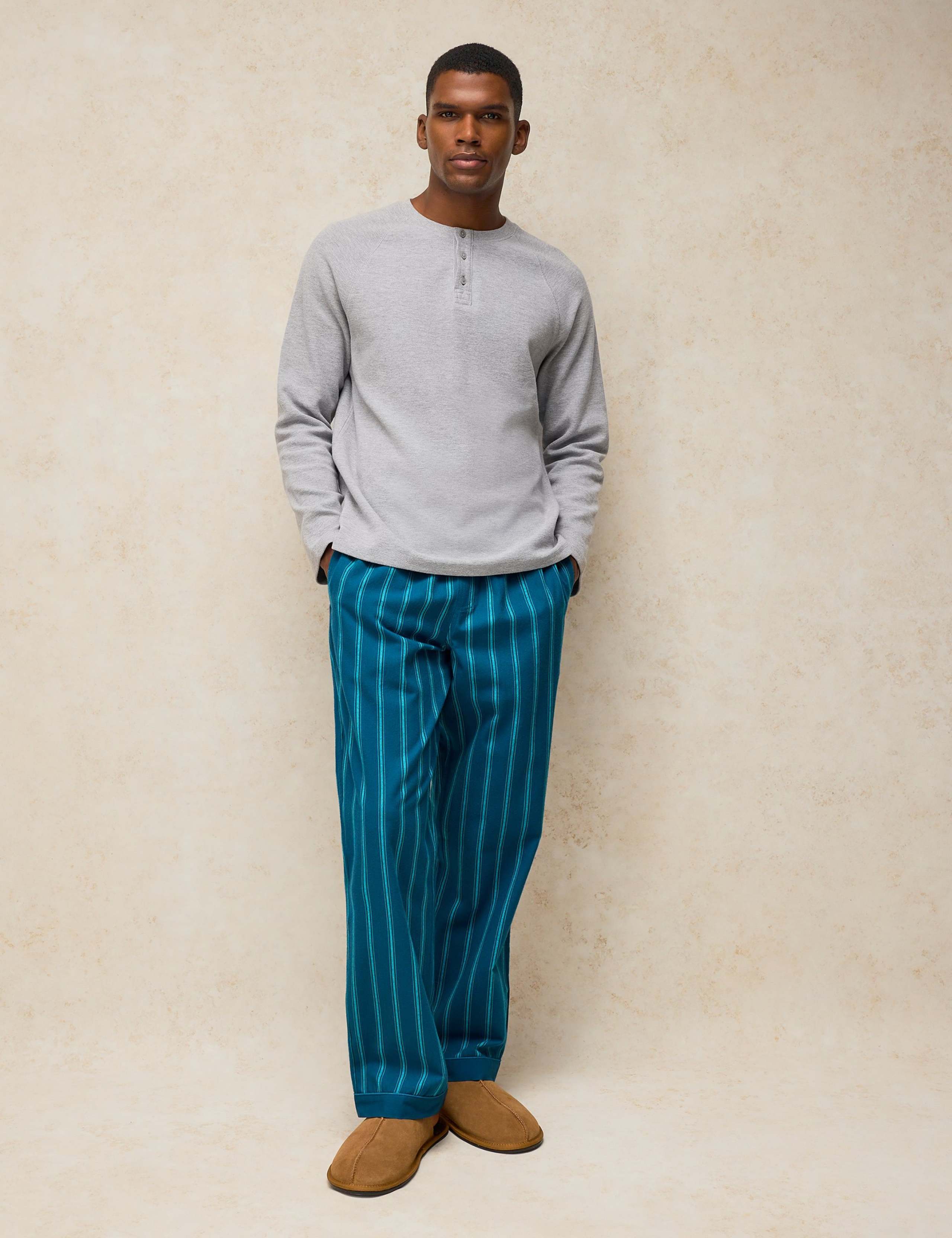 Pure Cotton Striped Pyjama Bottoms