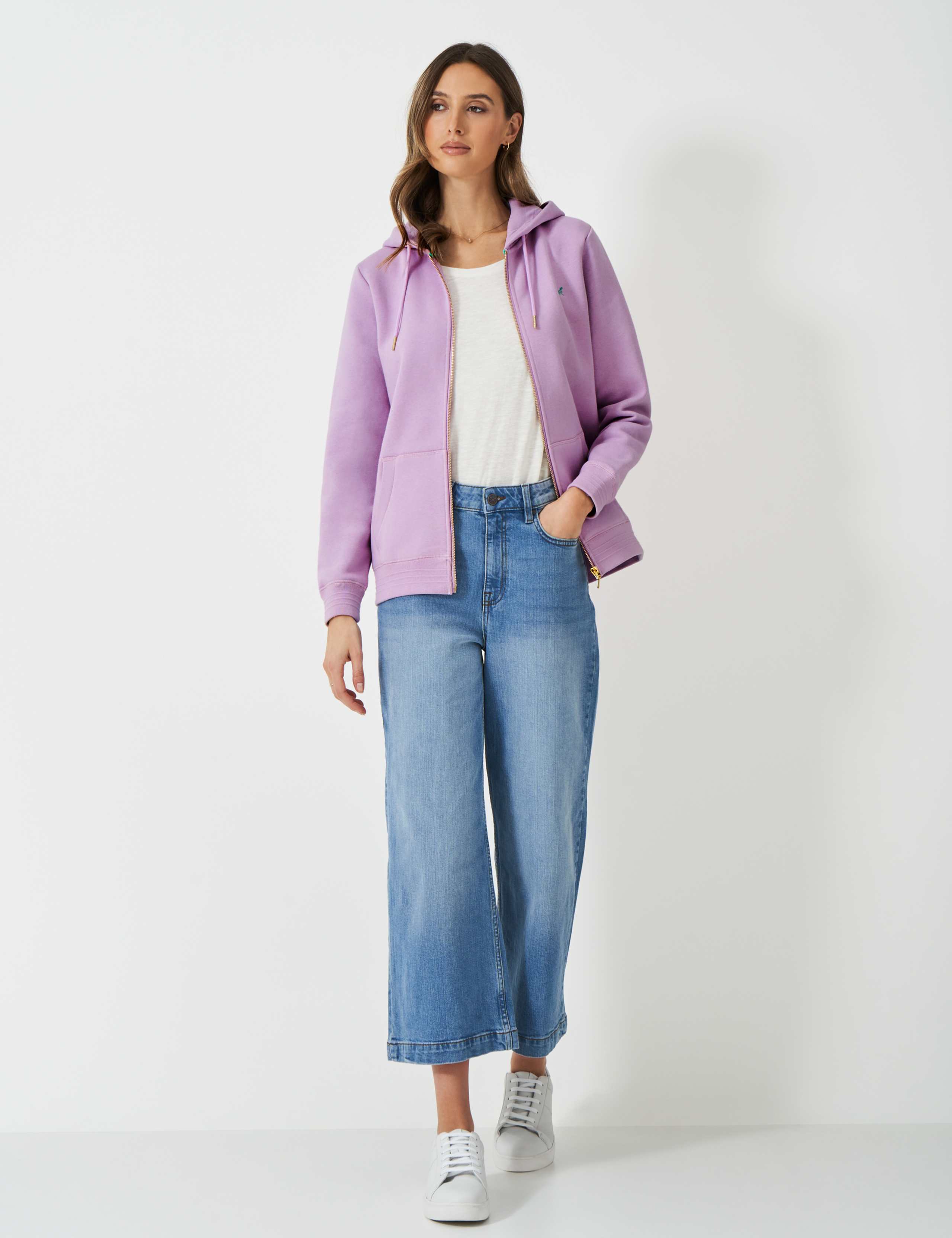 Cotton Rich Zip Up Hoodie