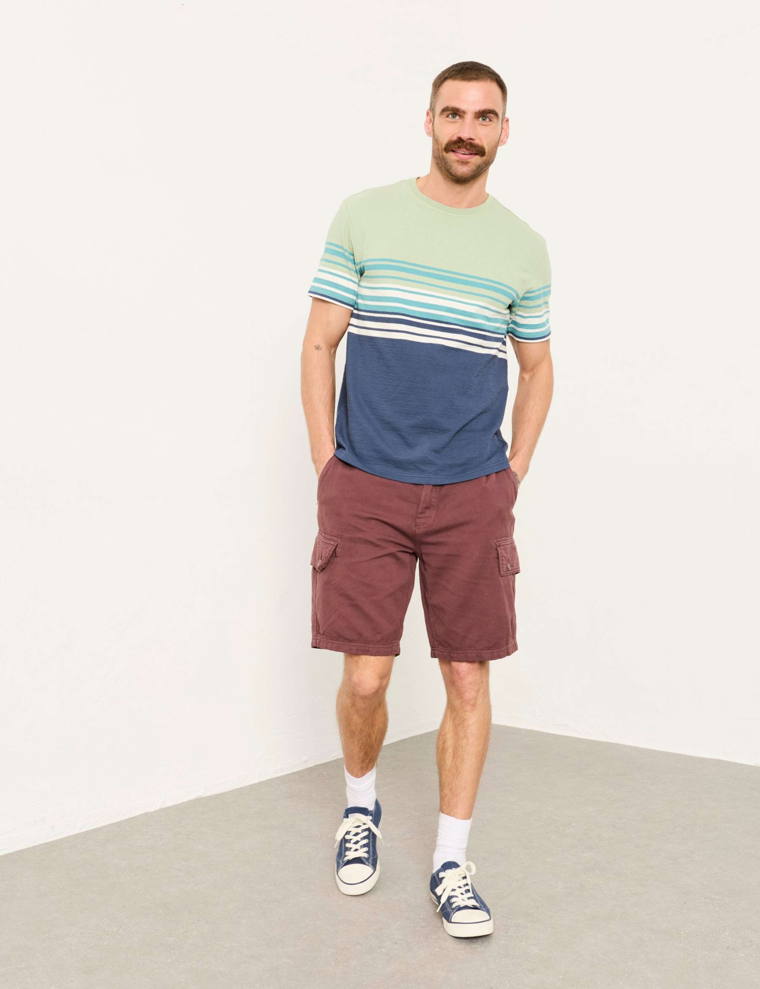 Relaxed Fit Pure Cotton Cargo Shorts